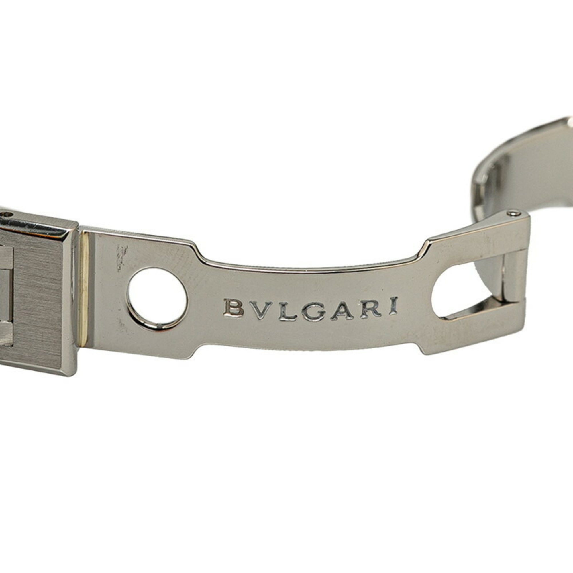 BVLGARI Uhr BB23SS Quarz Schwarz Zifferblatt, Edelstahl, Damenuhr
