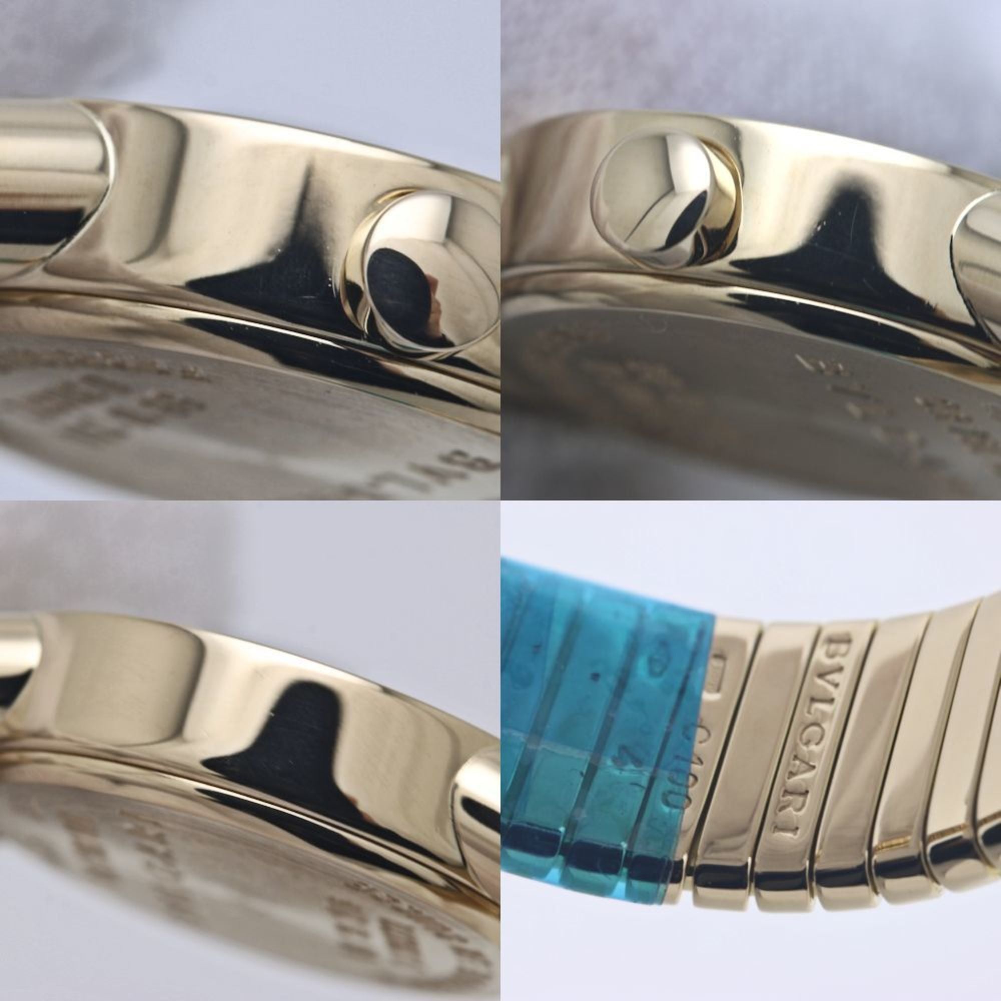 BVLGARI Tubogas 12P diamanten horloge BB192TY 12 BB192TG dames 18KYG 40263