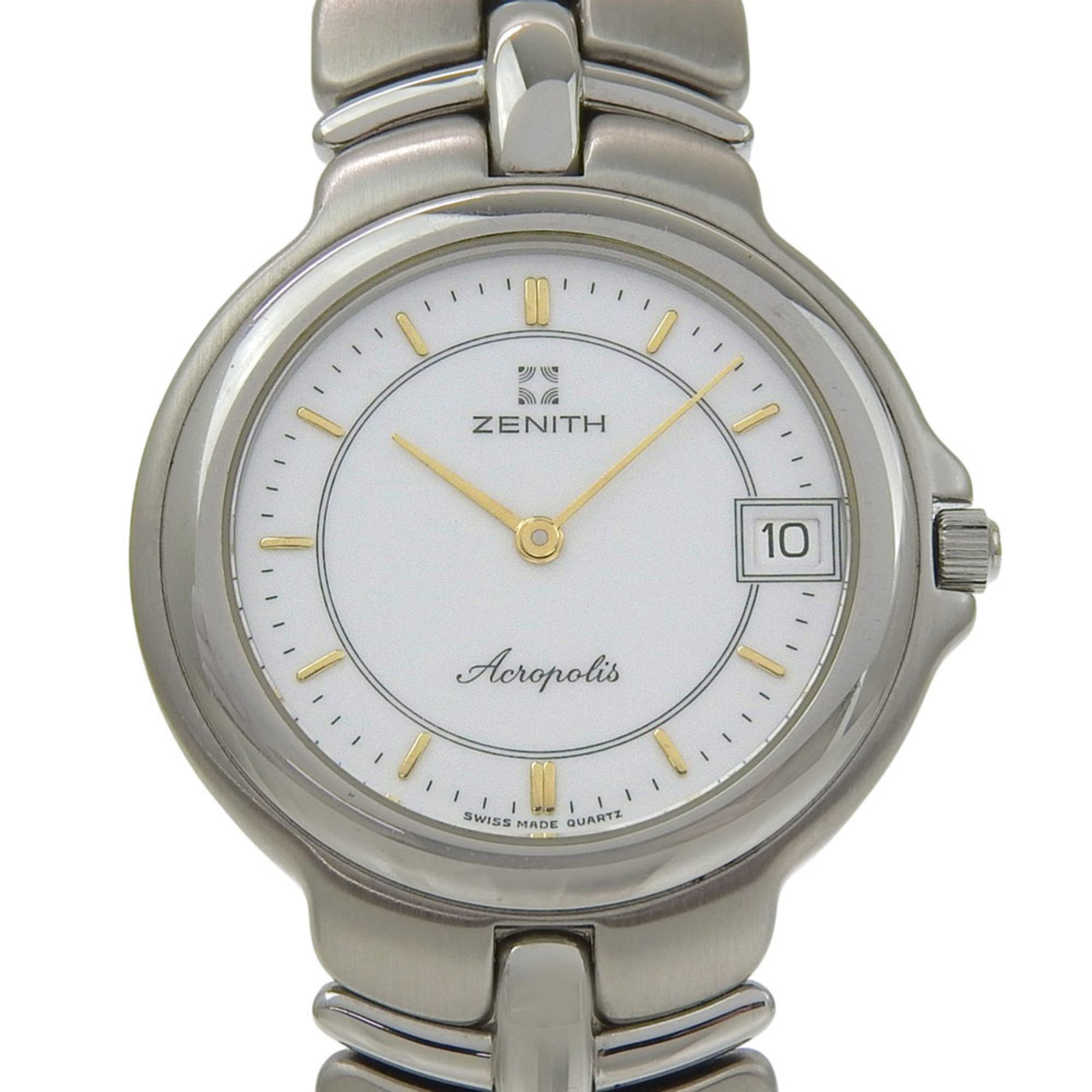 Zenith Acropolis Watch 02.7000.333 Stainless Steel Quartz Analog White Dial Men's