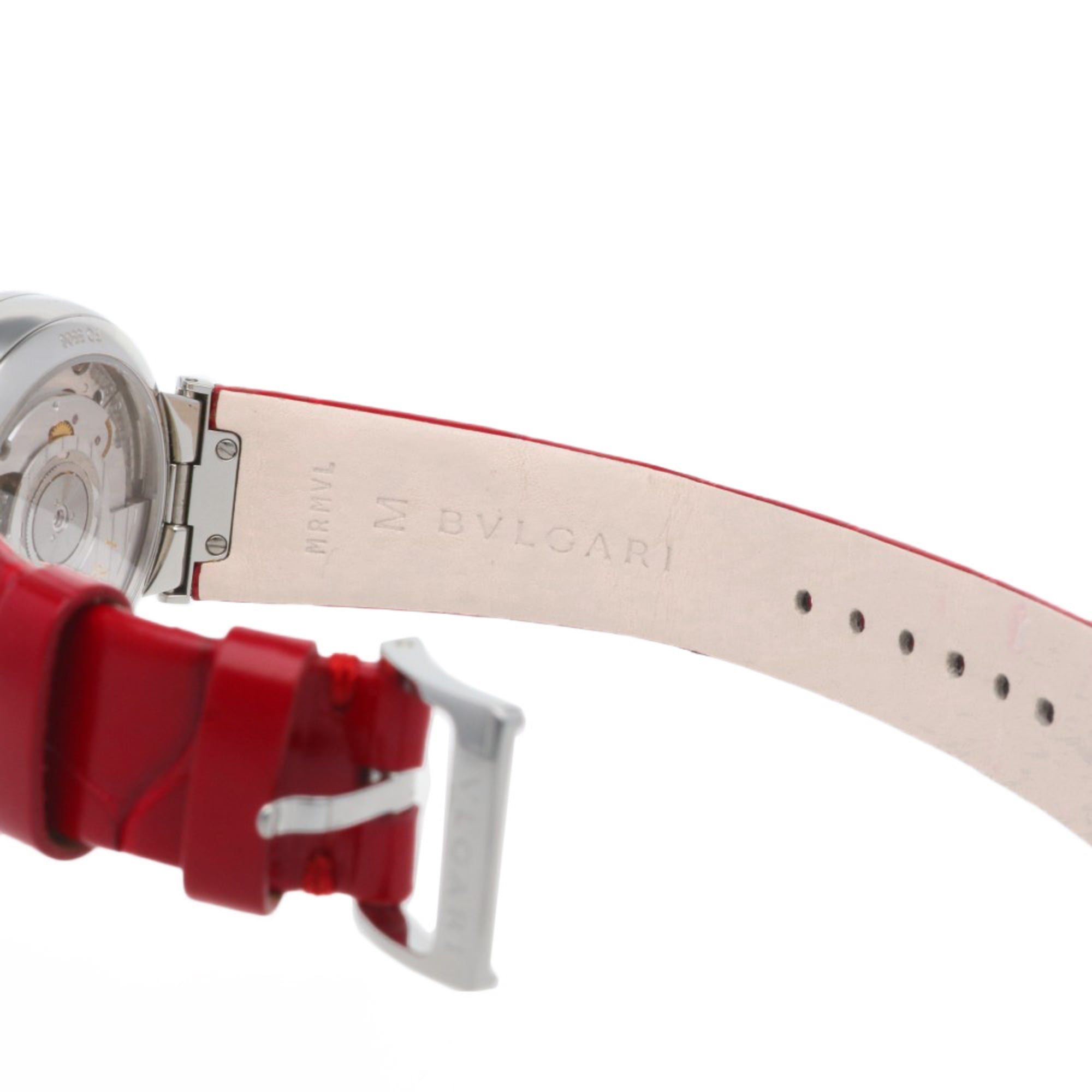 Bvlgari Lucea roestvrijstalen dameshorloge LU33C2SLD/11, automatisch, BVLGARI, roze kast met 11 diamanten