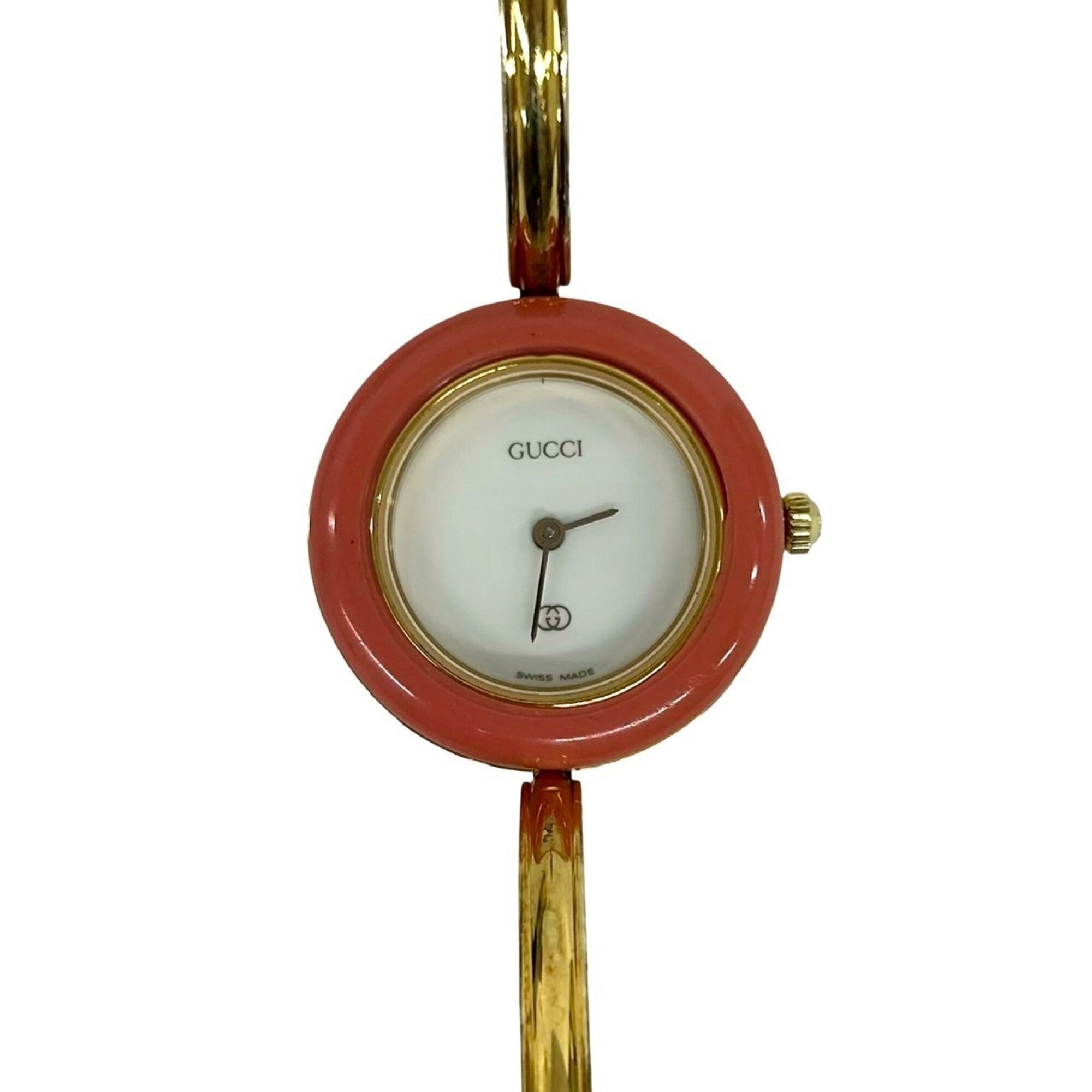 GUCCI Vintage Changeable Bezel Sherry Line GP Watch Wristwatch Gold 30
