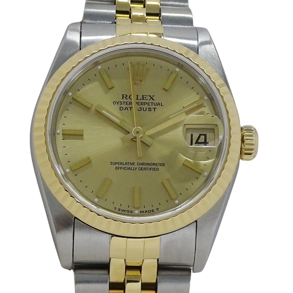 Rolex Datejust 68273 U Gold Dial 30mm Watch