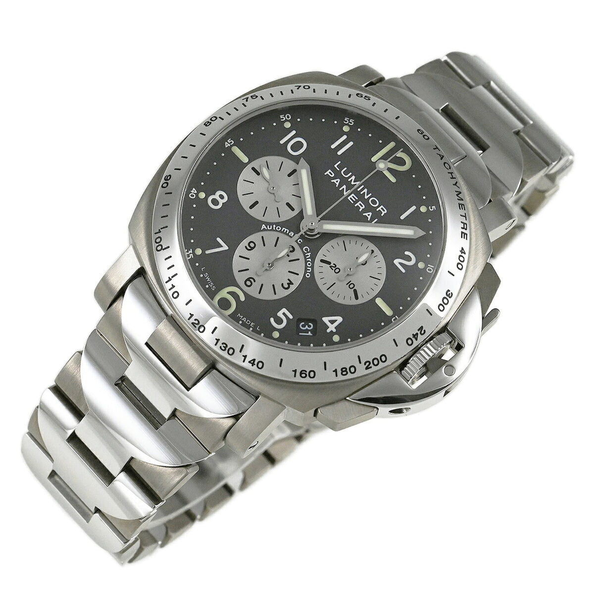 Panerai Luminor Chrono PAM00122 Grau, Silber Zifferblatt 40mm Uhr