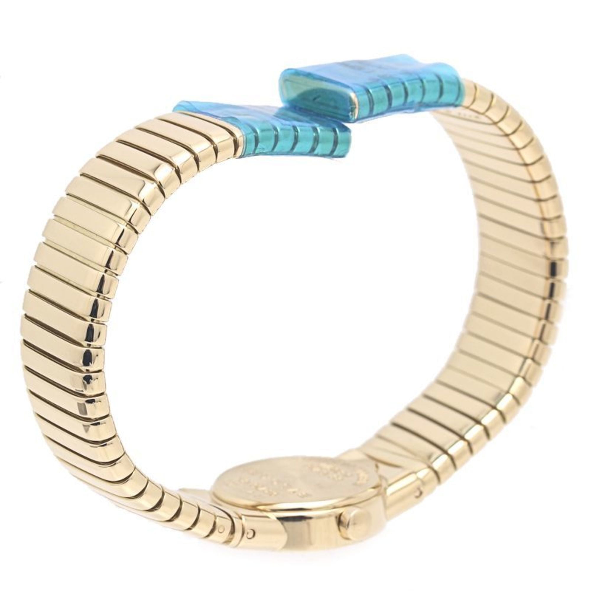 BVLGARI Tubogas 12P diamanten horloge BB192TY 12 BB192TG dames 18KYG 40263