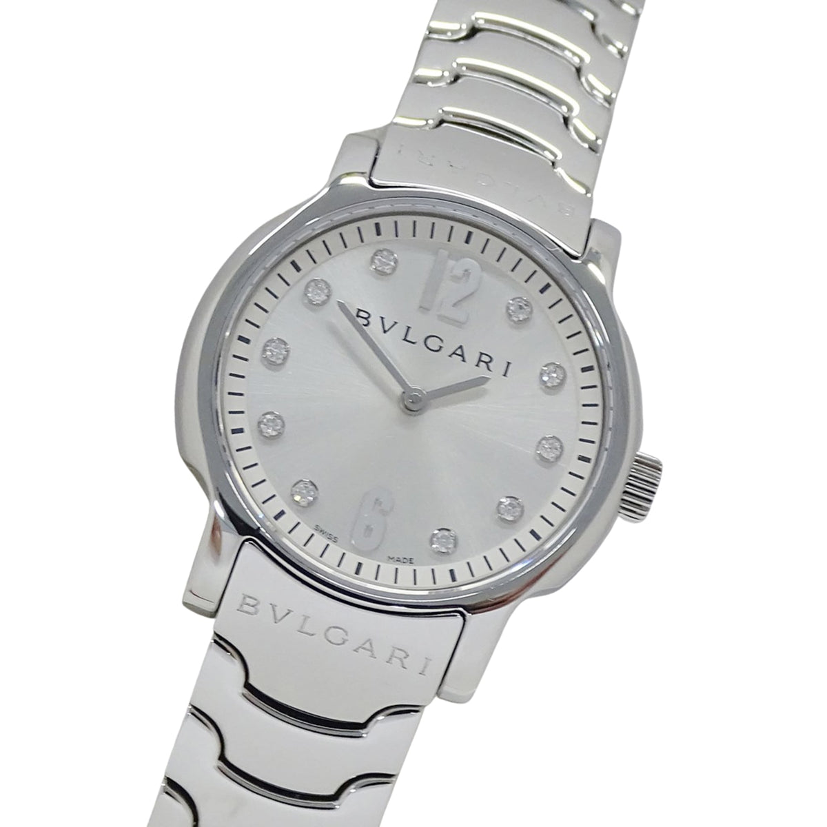 Bulgari Solo Tempo ST29S Silber Zifferblatt 29 mm Uhr