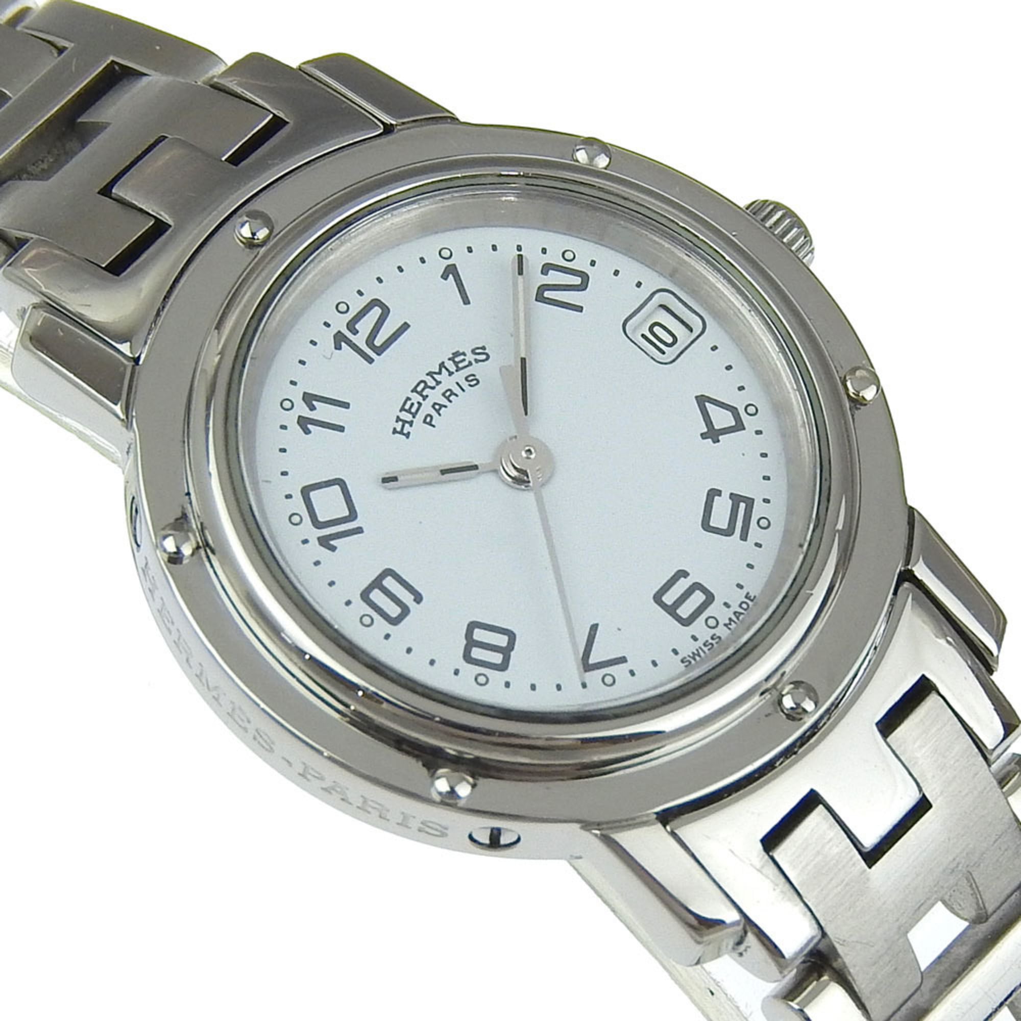 Hermes HERMES Clipper-horloge CL4.210 Roestvrij staal Kwarts Analoog display Witte wijzerplaat Dames S212224805