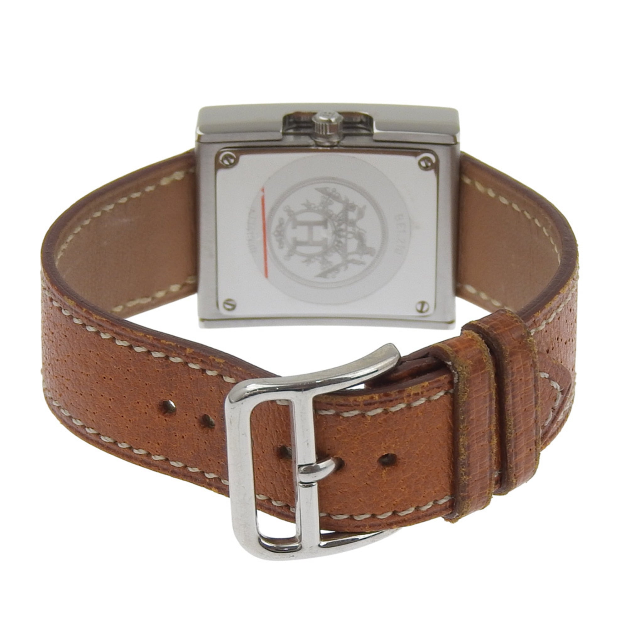 Montre-bracelet Hermes BE1.210, acier inoxydable, Quartz, analogique, cadran Blanc, montre pour femme