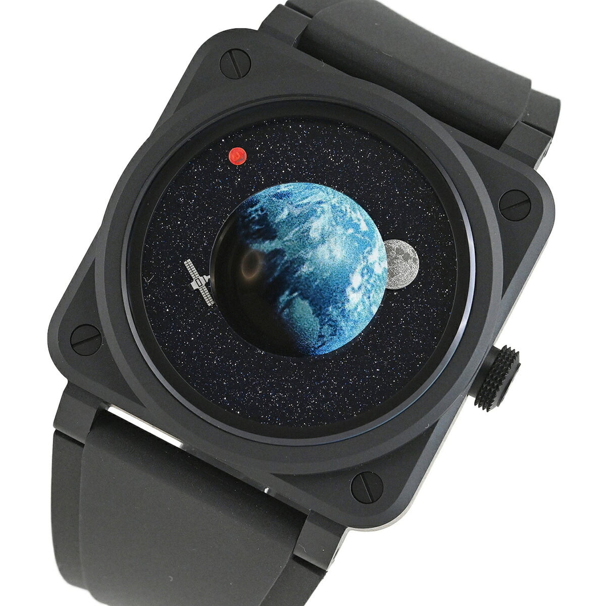 Bell & Ross BR-03 Astro BR03A-EMM-CE/SRB Schwarz, blaues Zifferblatt, 41 mm Uhr