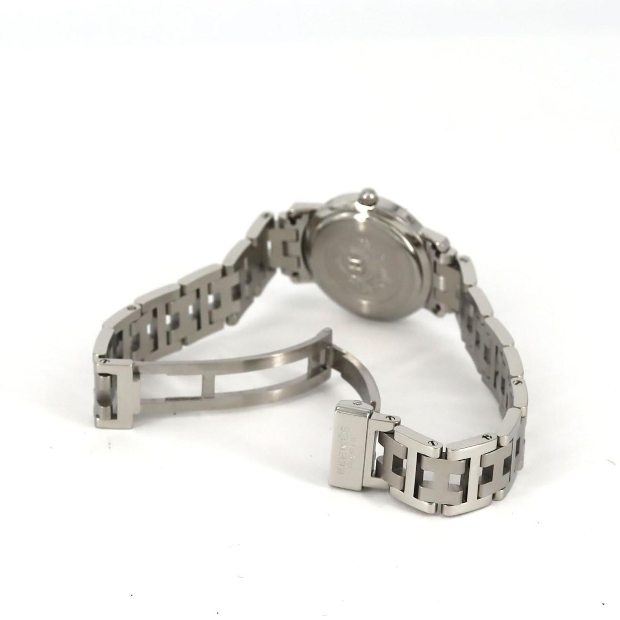 Hermès Clipper CL4.210 roestvrijstalen quartzhorloge