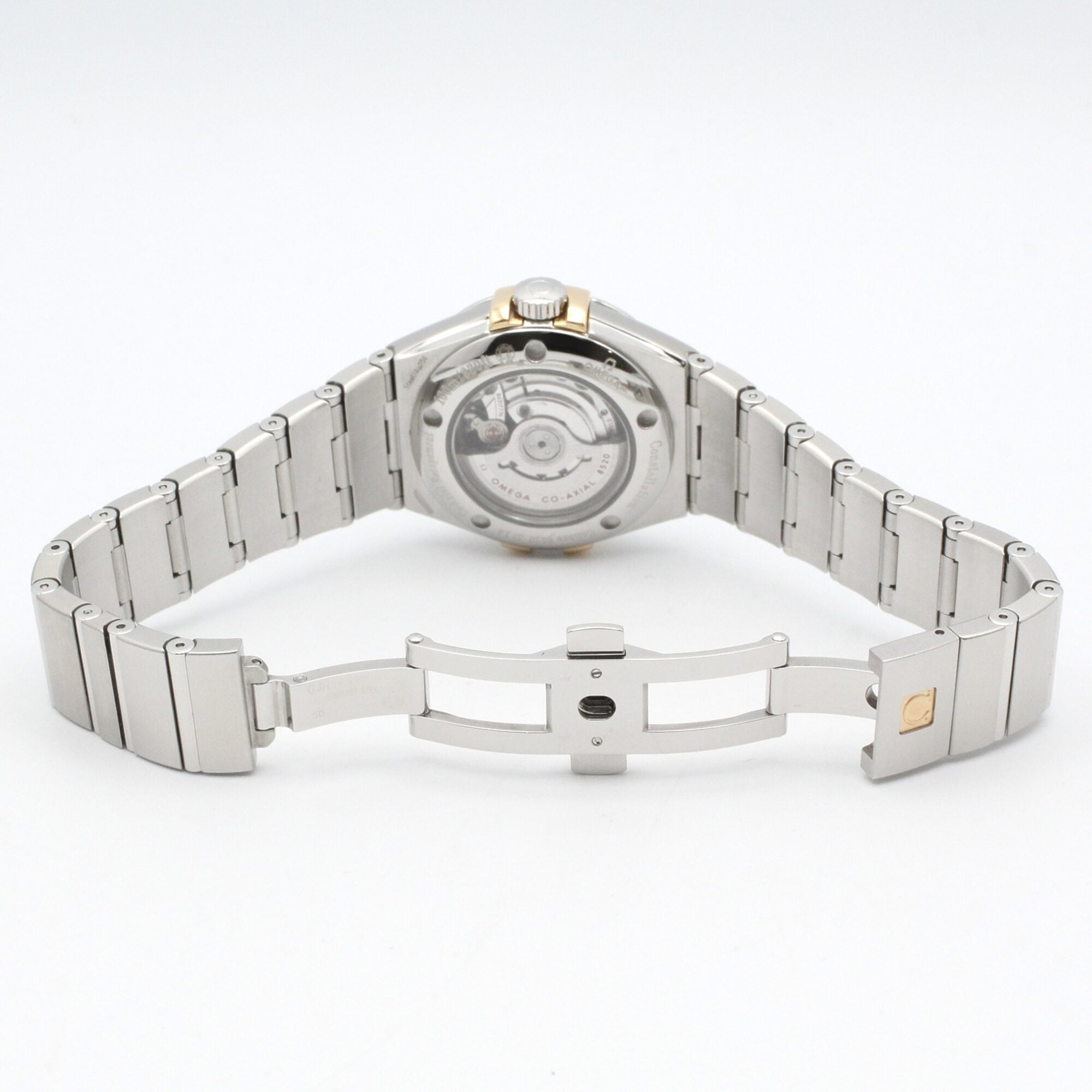 Omega Constellation 18K yellow gold stainless steel wo white dial with mother-of-pearl case model number 123.20.31.20.55.004