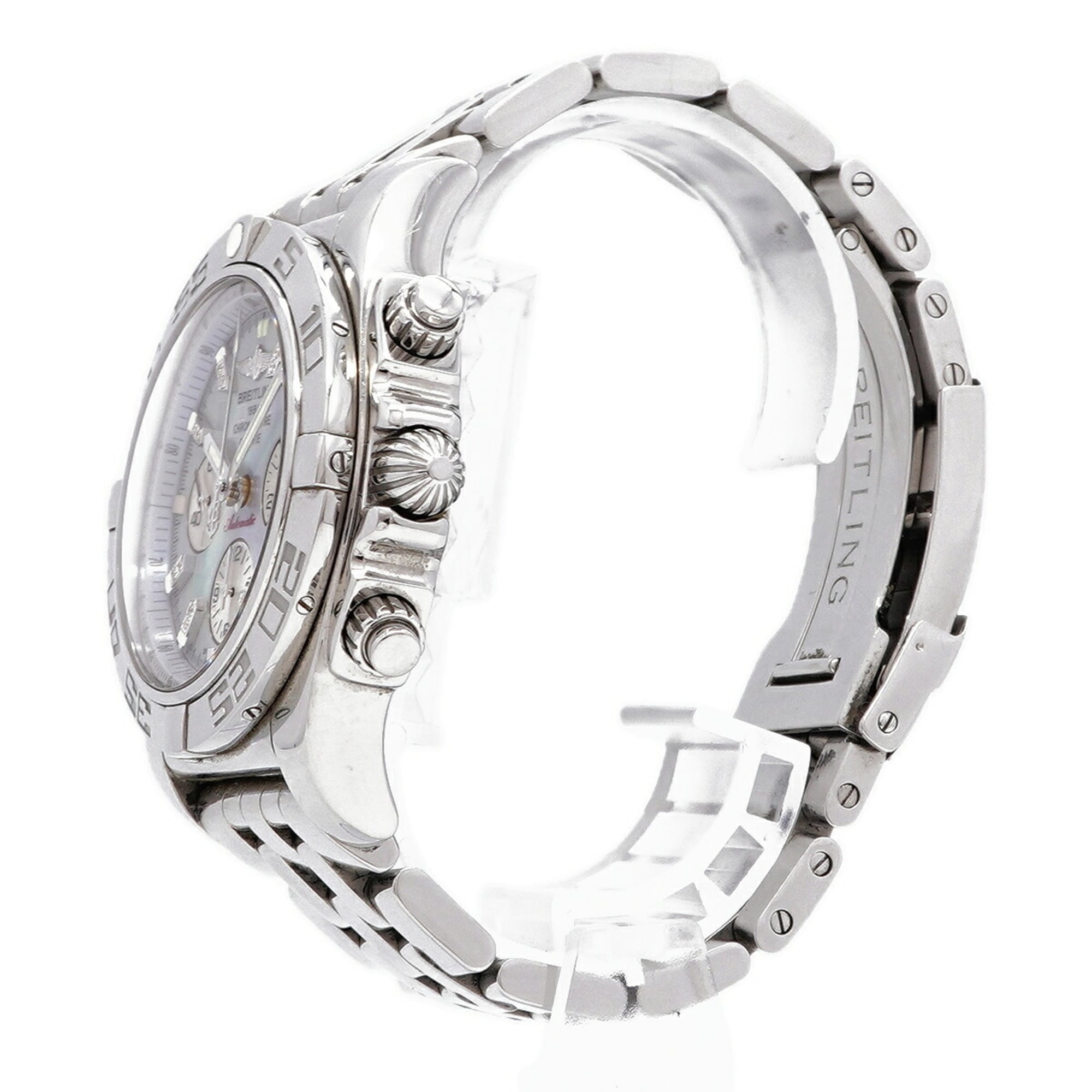 Breitling Chronomat 44 Mother-of-Pearl AB0110 Gray Dial 43mm Watch