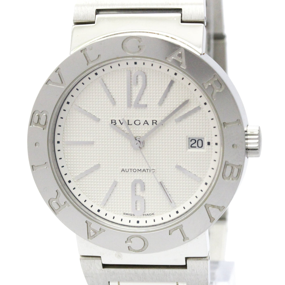 Bvlgari Bvlgari Bvlgari BB38SS AUTO Horloge met zilveren wijzerplaat, 38 mm