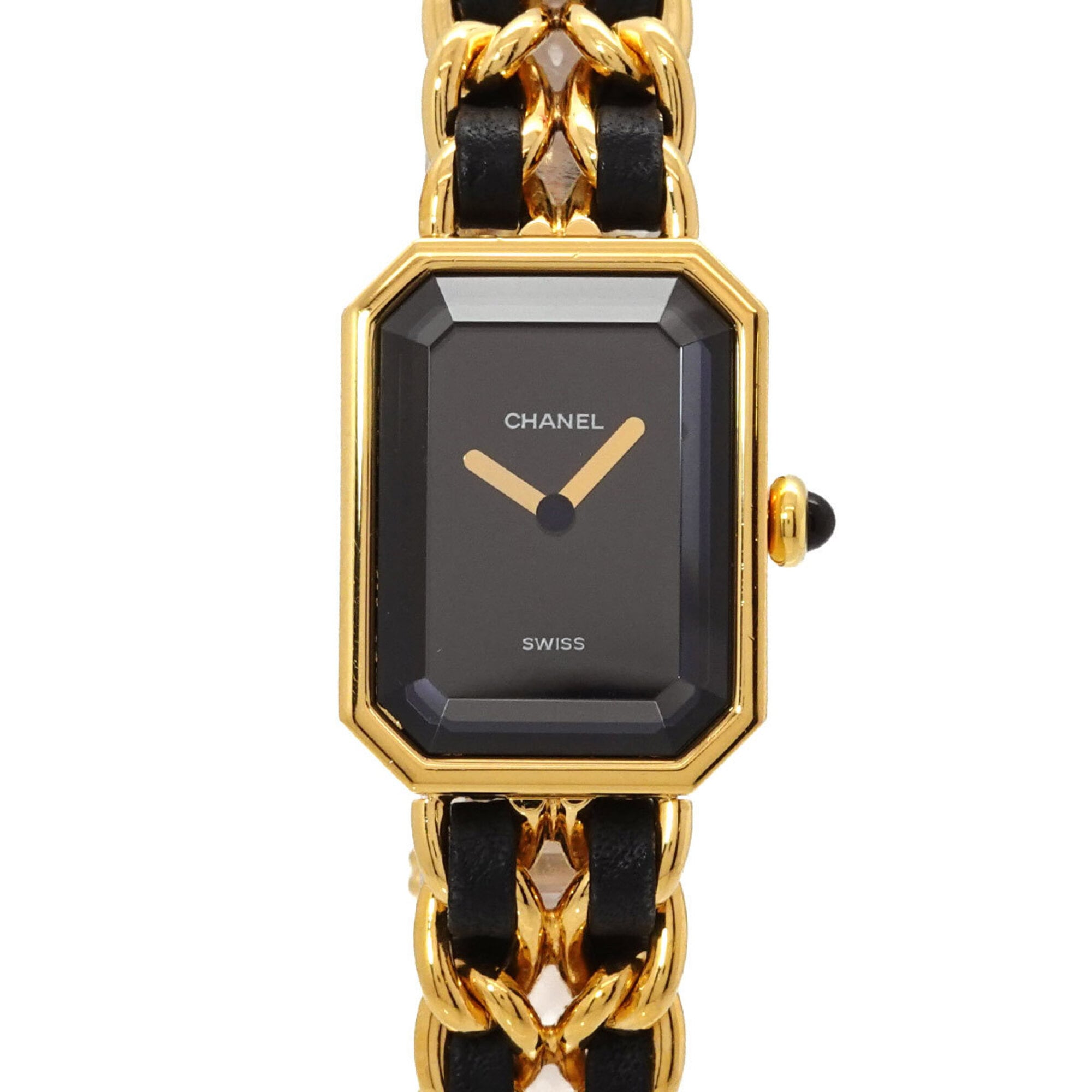 Chanel Premiere Large Size H0001 Women's Watch Black Gold Quartz