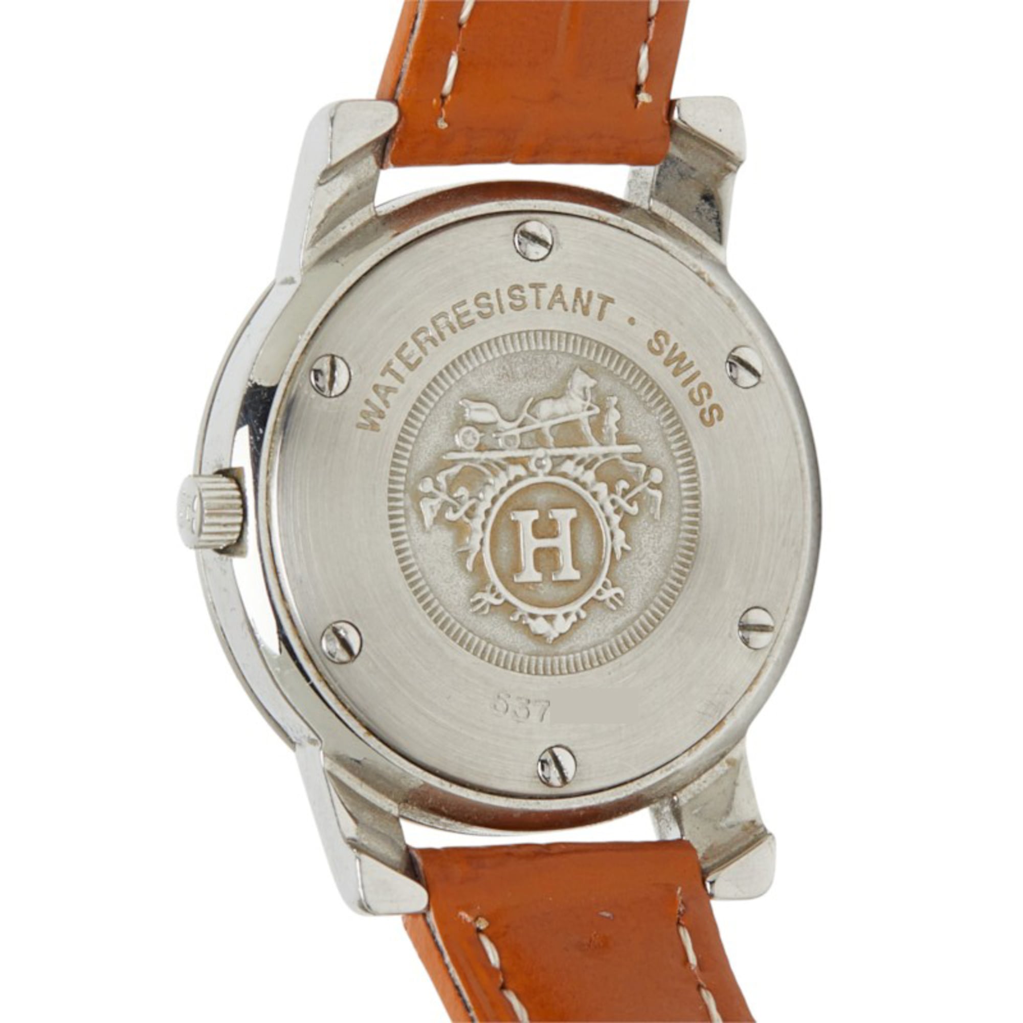 Montre Hermes Carrick Blanc avec cadran de 26 mm