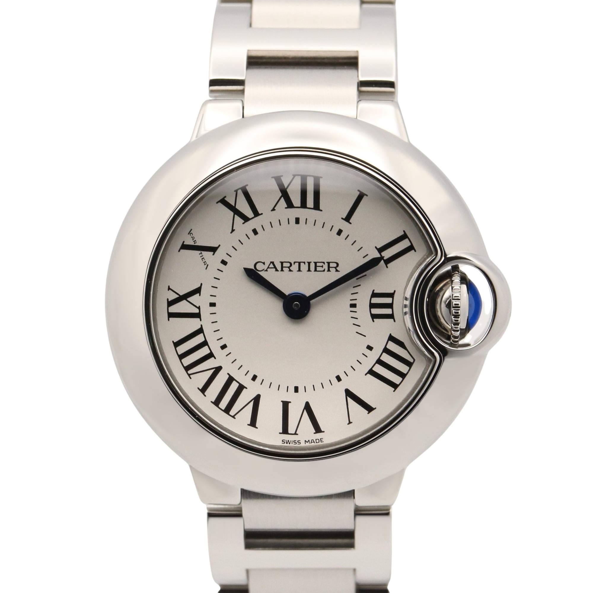 Cartier Ballon Bleu SM W69010Z4 Silver Dial 28mm Watch