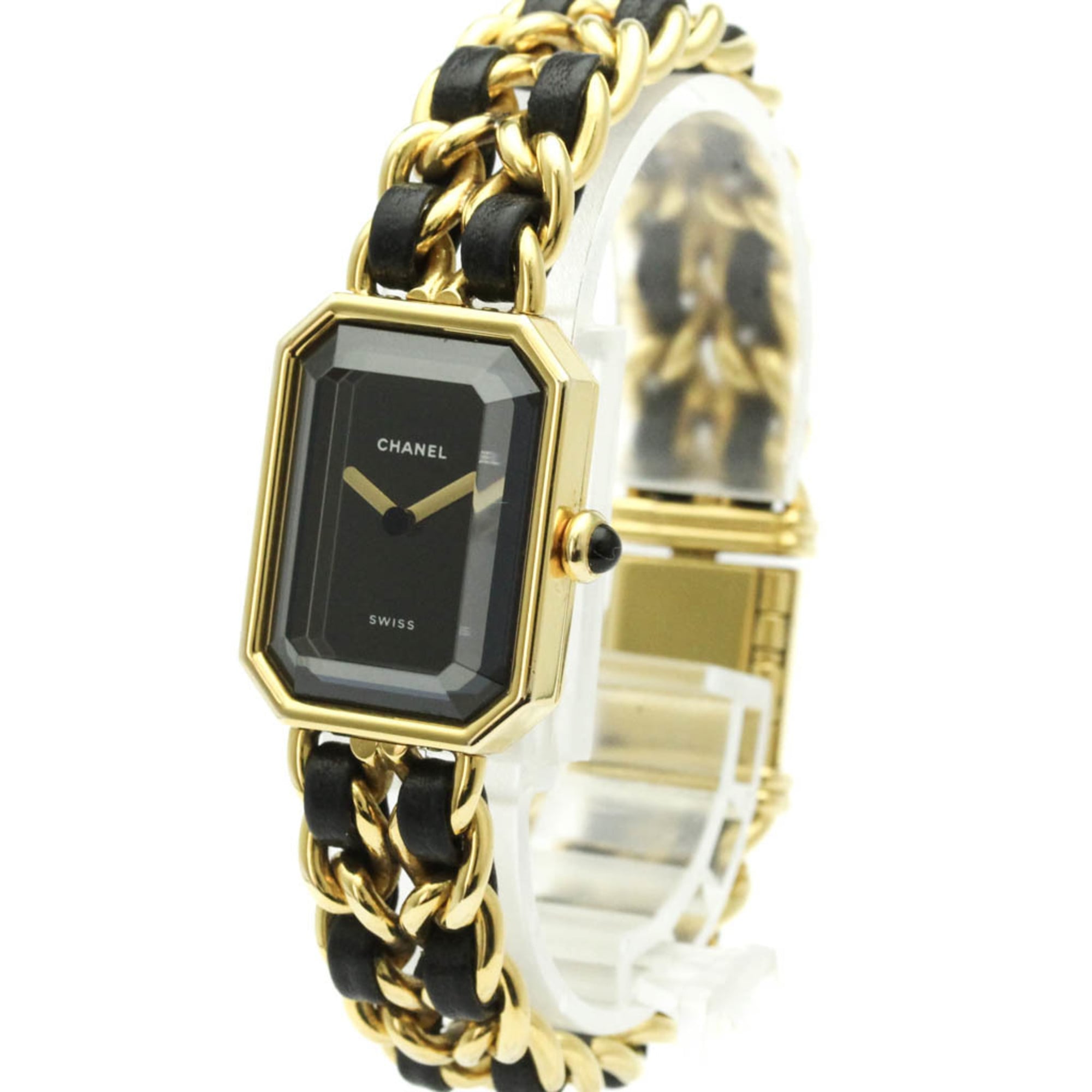 CHANEL Premiere Size L Gold Plated Quartz Ladies Watch H0001