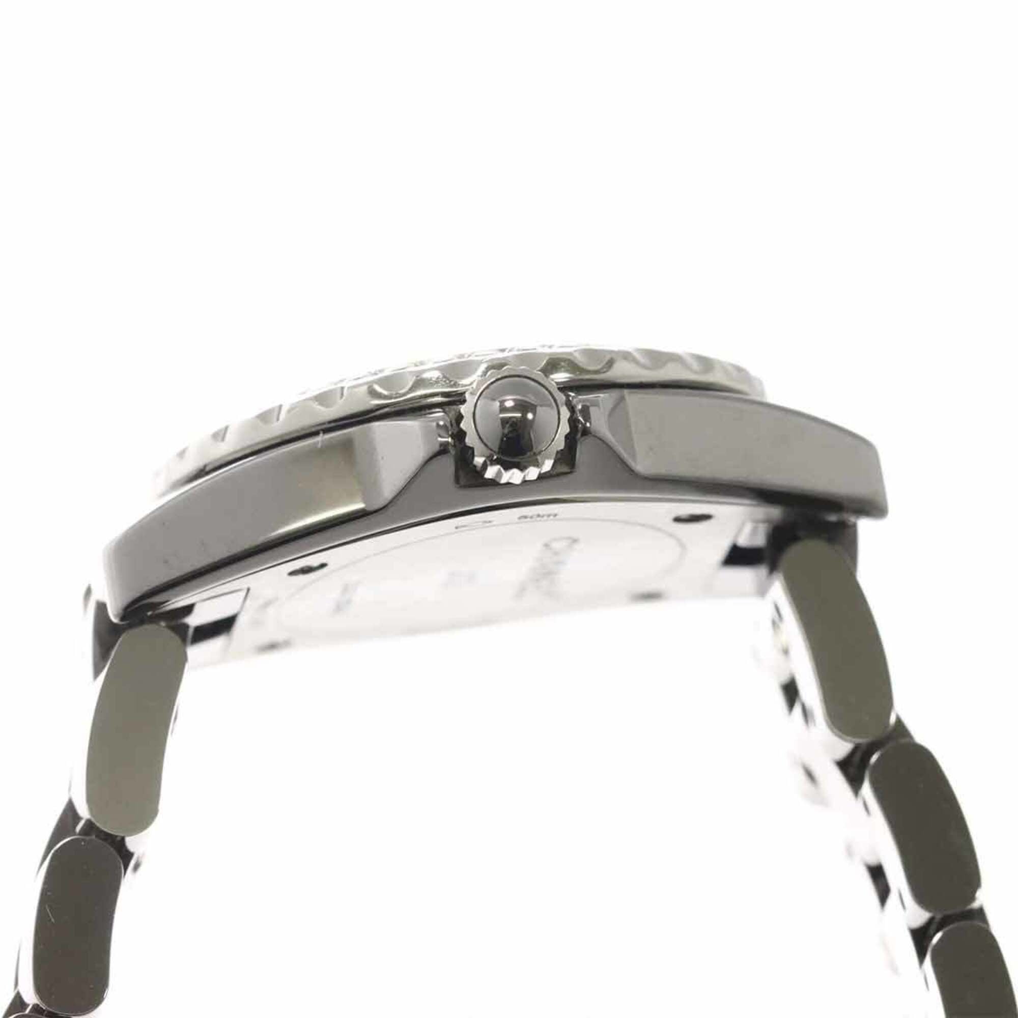 Chanel J12 Chromatic H3402 Ladies' with Diamond Bezel 8 Diamonds Gray Ceramic Quartz Movement