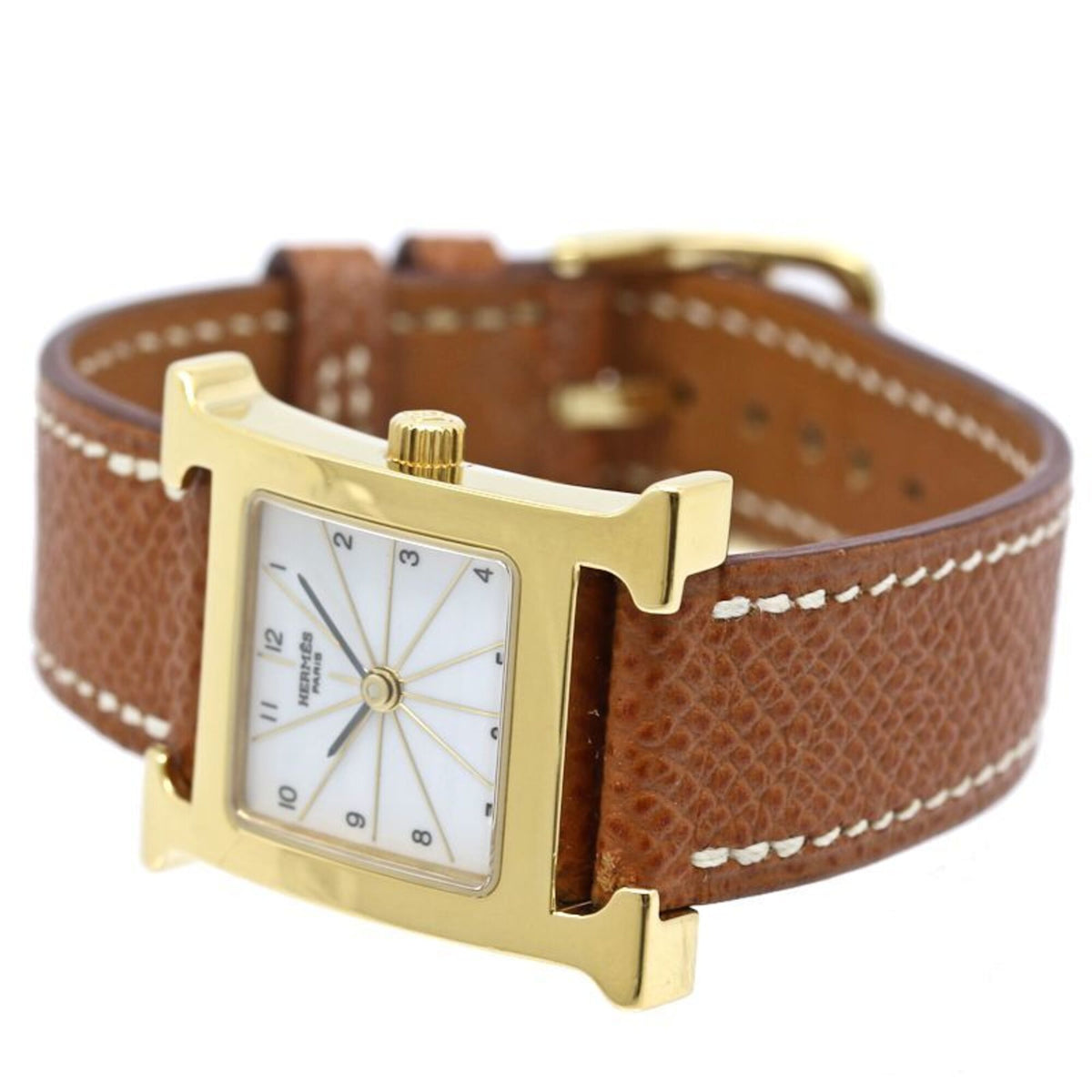 Hermes H- HH1.201.130/UGO 022919WW00 Weiß Zifferblatt 21 mm Uhr