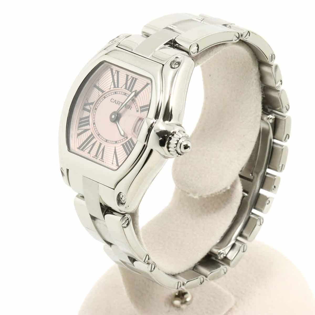 Cartier Roadster SM W62017V3 Pink Dial 33mm Watch