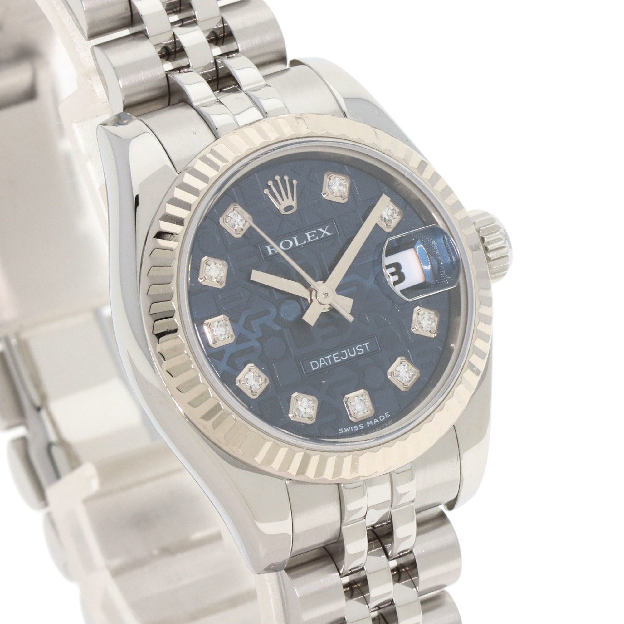 Rolex 179174G Datejust 10P Diamantuhr aus Edelstahl (SS) und 18 Karat Weißgold (K18WG) für Damen – ROLEX