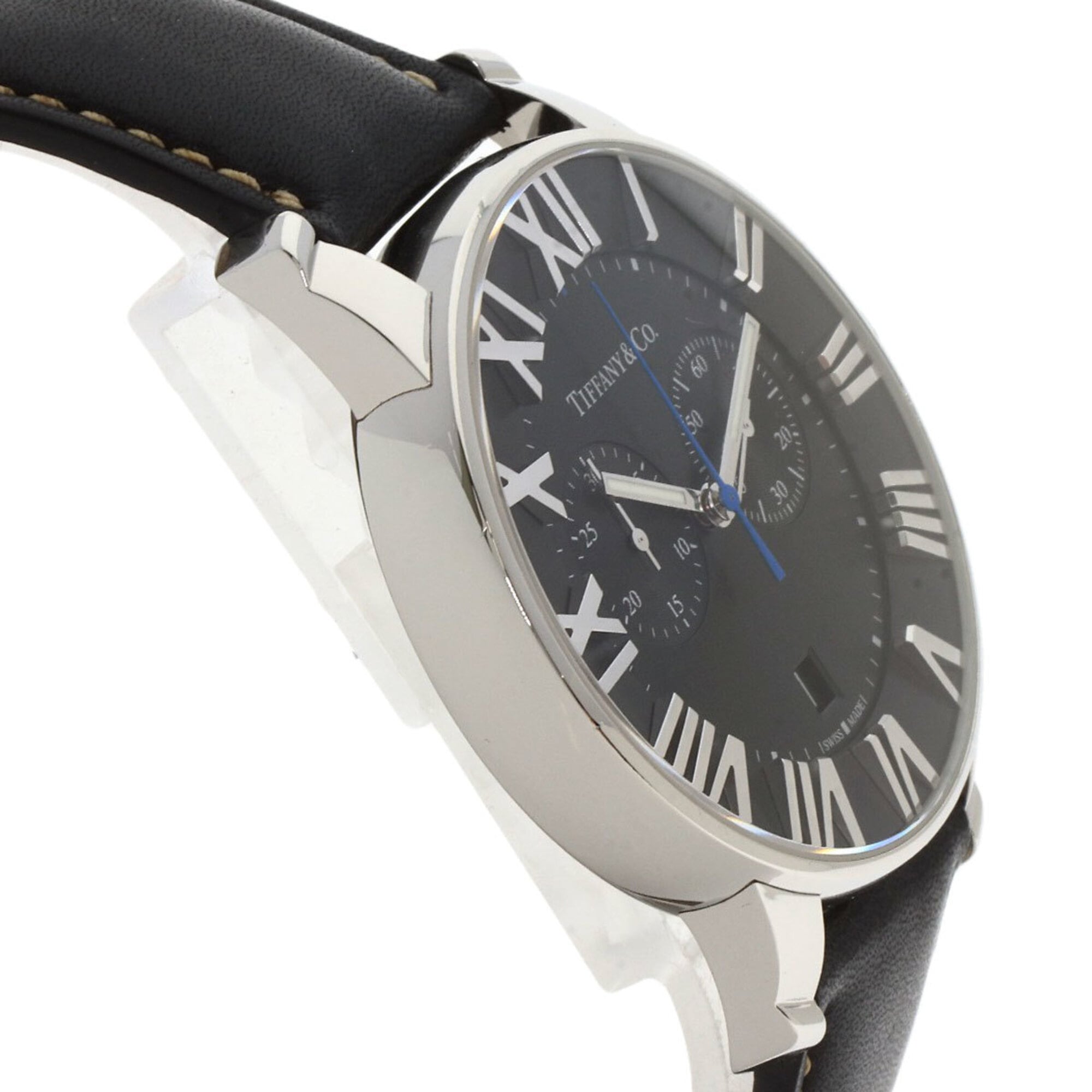 Tiffany & Co. Atlas Dome Chronograph Watch, Stainless Steel/Leather, M