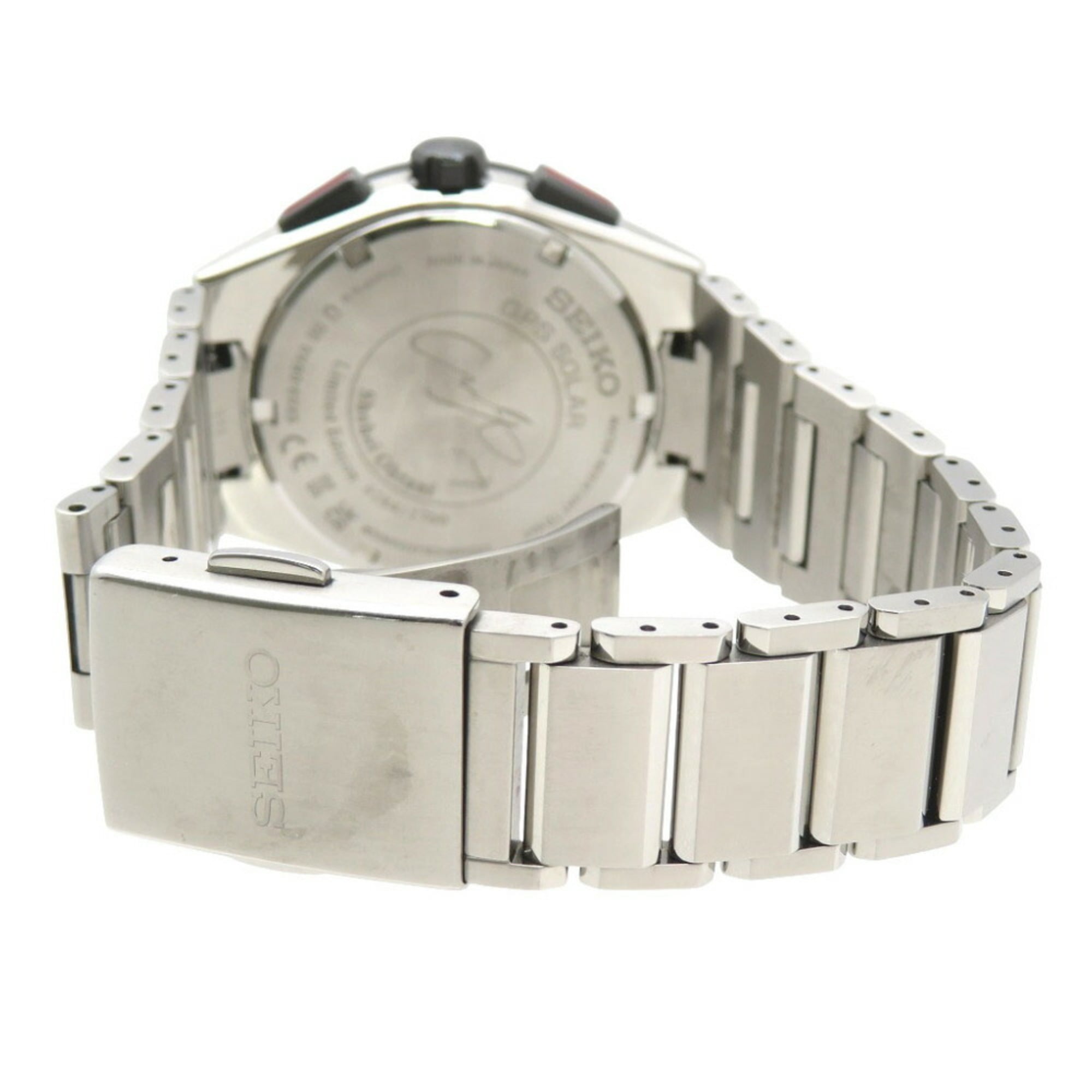 Montre-bracelet Seiko Astron modèle Shohei Otani, solaire et radio-pilotée, référence SBXC125 / 5X53-0BX0, titane/céramique, argentée, 1528SEIKO, pour homme