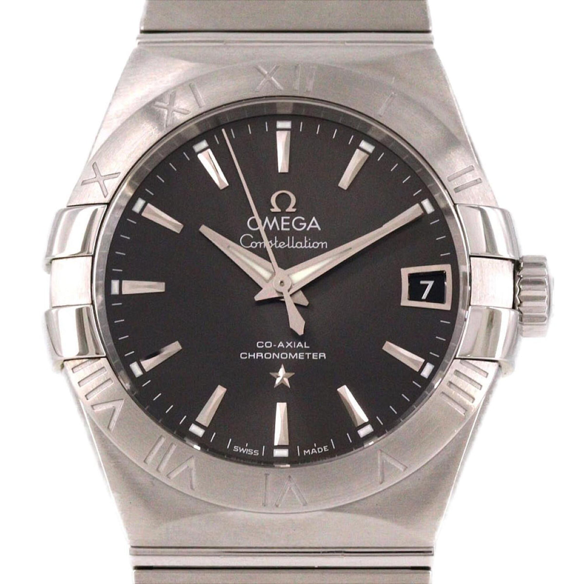 Omega Constellation Brushed 123.10.38.21.06.001 Gray Dial 38mm Watch