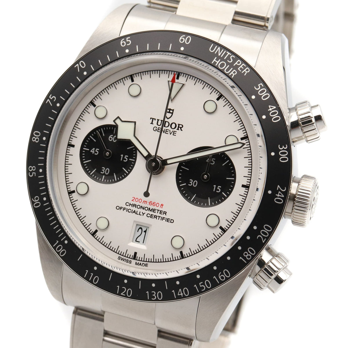 Tudor Black bay Chrono 79360N Silber Zifferblatt 41 mm Uhr