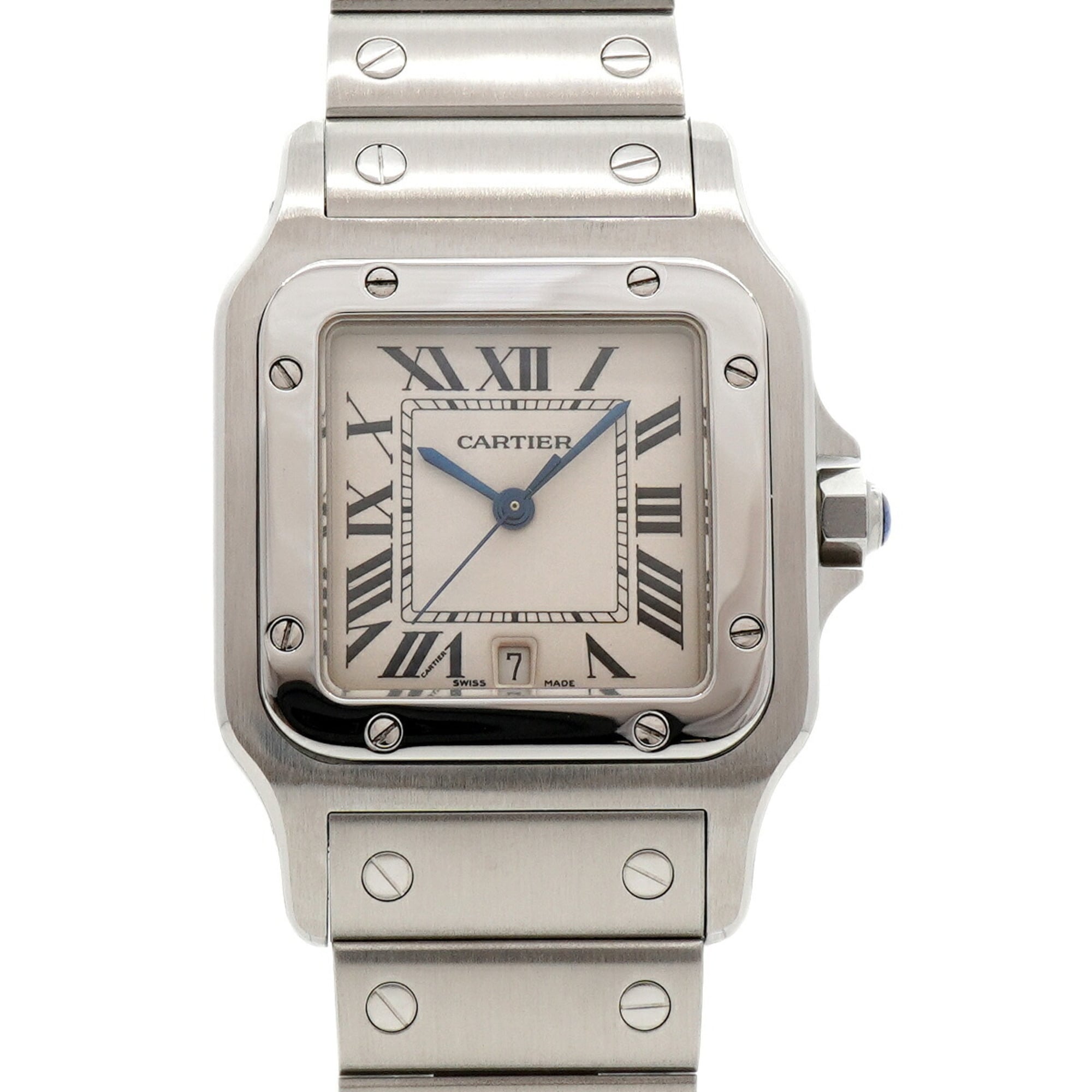Cartier Santos Galbee LM W20060D6 Ivory Dial 29mm Watch
