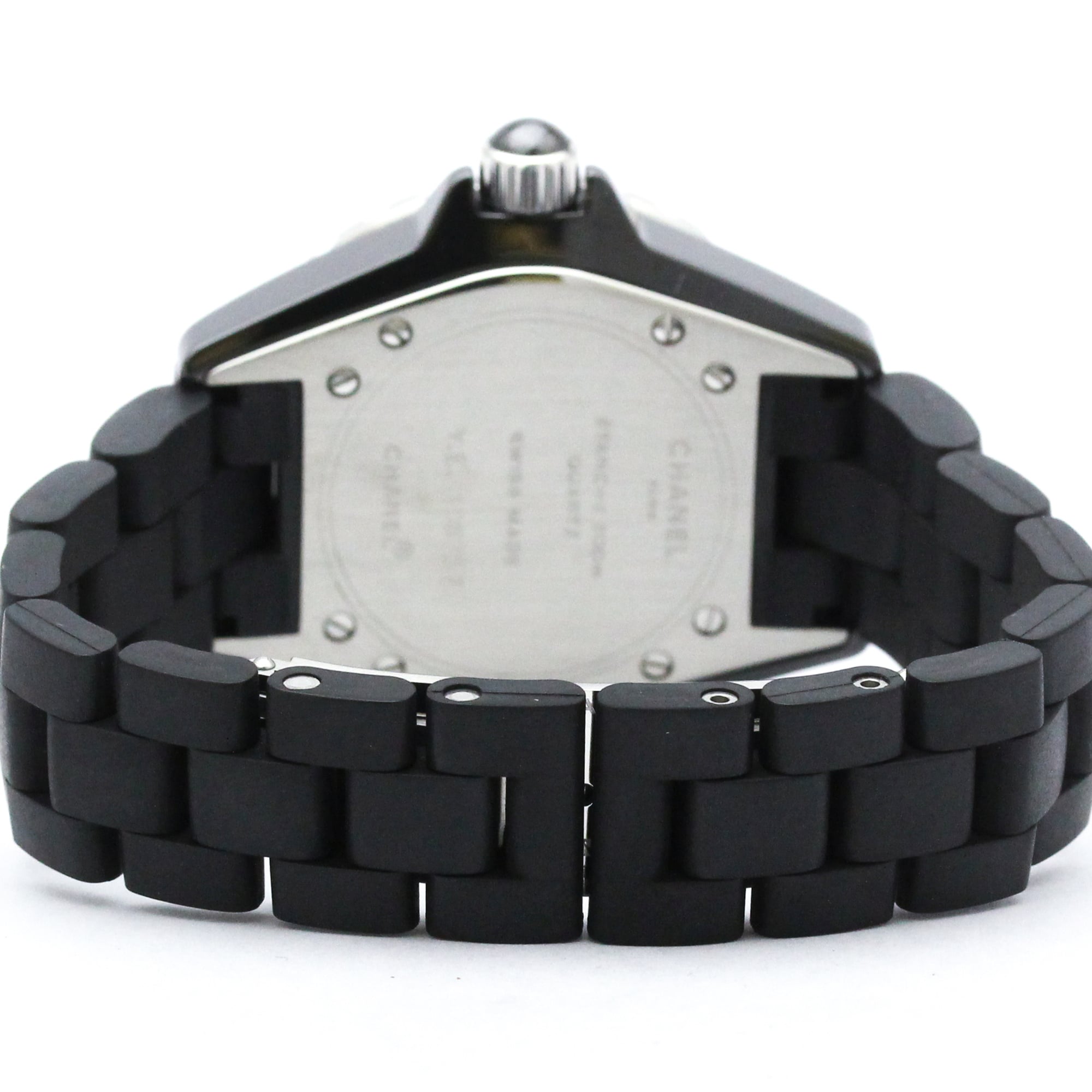 CHANEL J12 Ceramic Rubber Quartz Ladies Watch H0681 Polished