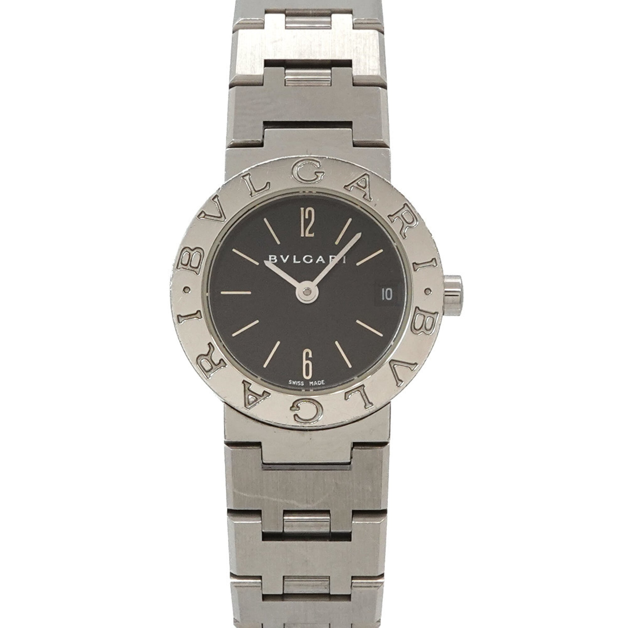 BVLGARI BB23SS Women's Watch Date Black Quartz