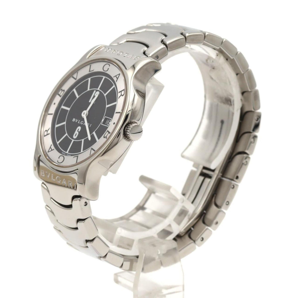 Bvlgari Bulgari Solotempo ST35S Schwarz Zifferblatt 35 mm Uhr
