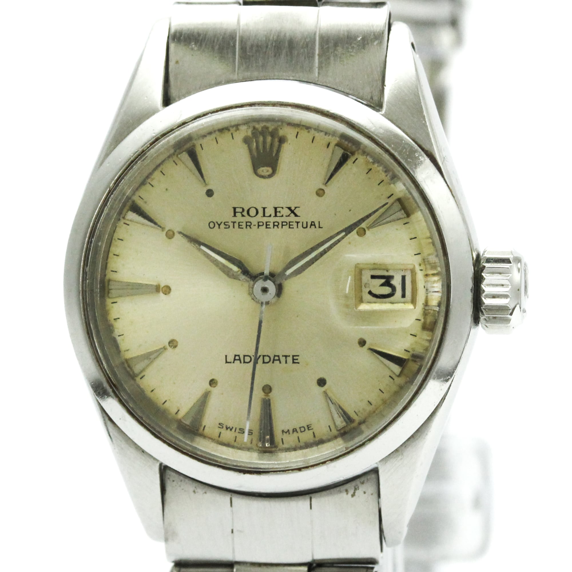 Rolex Oyster 6516 Silver Dial Stainless steel 25mm Watch