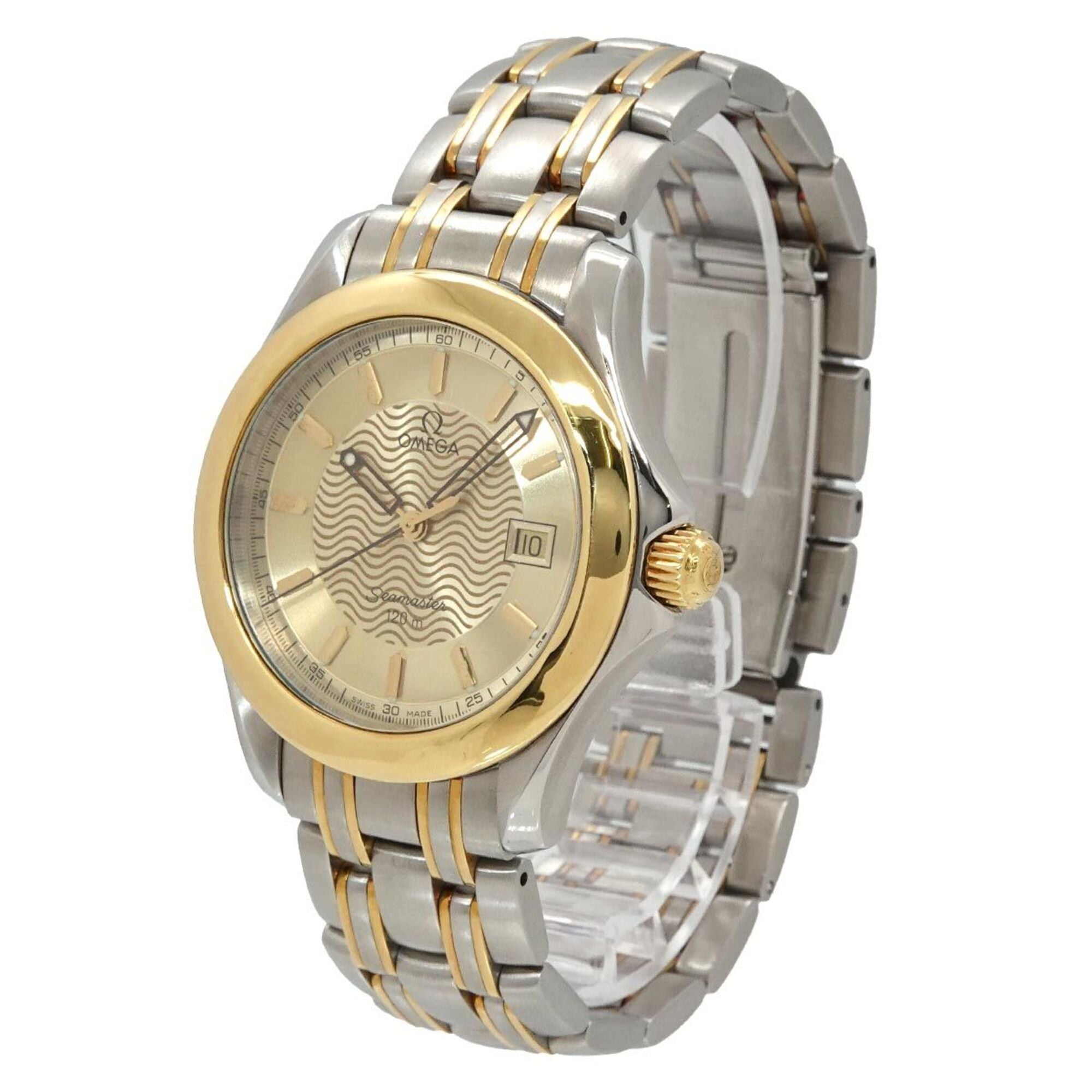 Omega Seamaster 120 Combination 2311 11 Men's Watch Date Gold YG Yellow Quartz