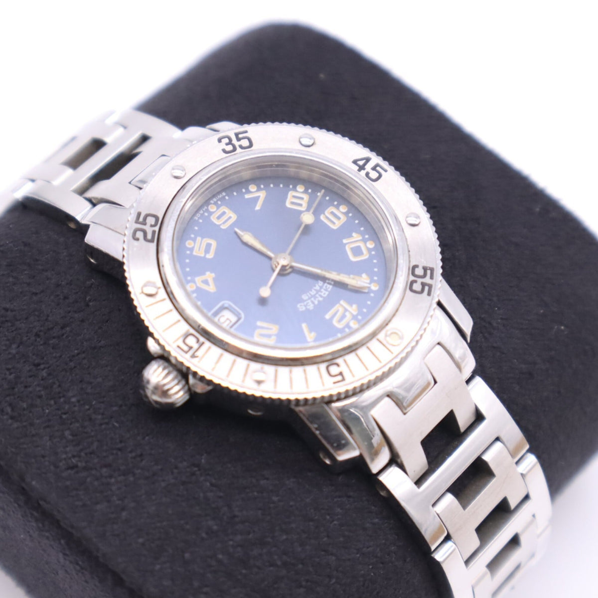 Hermes Clipper Diver CL5.210 horloge met marineblauwe wijzerplaat, 27 mm