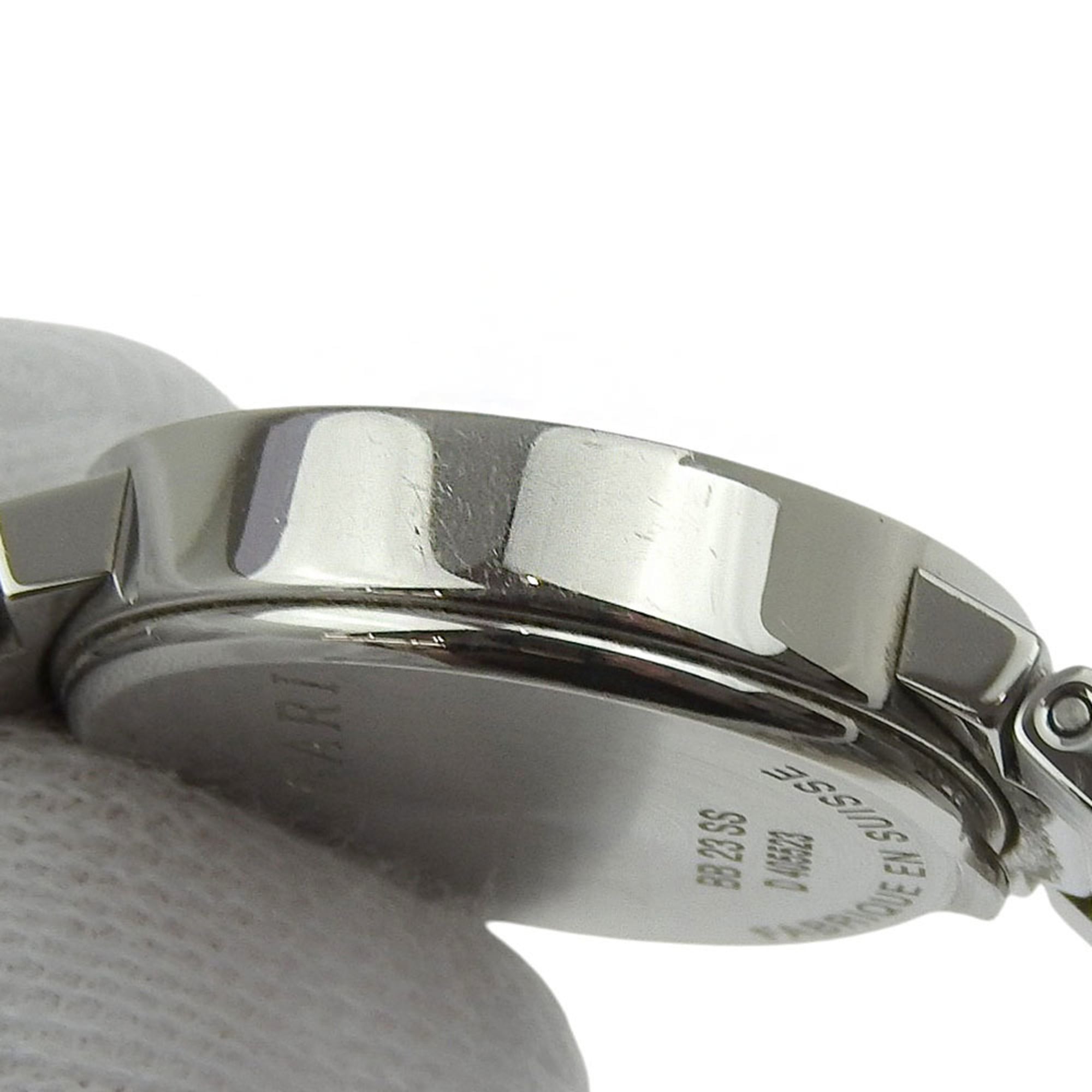 Bvlgari Uhr BB23SS Edelstahl Quarz Analoganzeige Weiß Zifferblatt Damenuhr