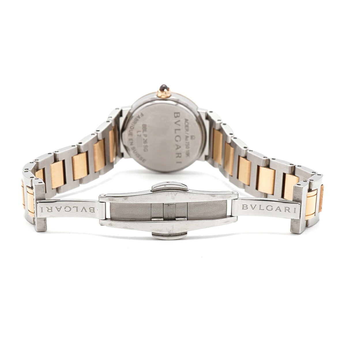 Bvlgari 12P Diamond BBLP26SG horloge met witte wijzerplaat, 26 mm
