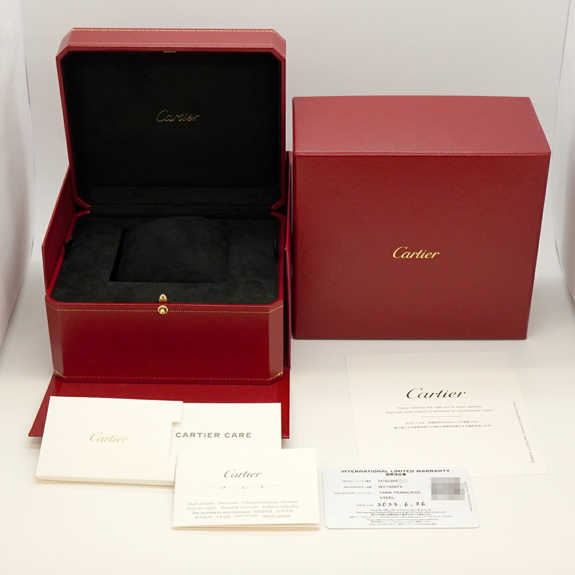 Cartier Tank WSTA0074 Silver Dial Stainless steel 27mm Watch