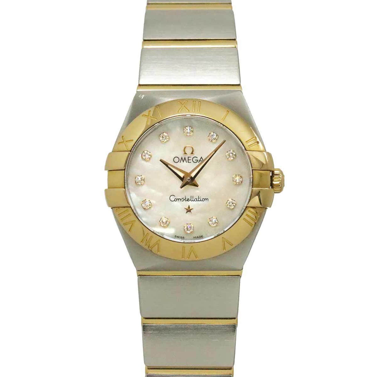Omega Constellation 123 20 24 60 55 001 Weiß Gehäuse Zifferblatt 24 mm Uhr