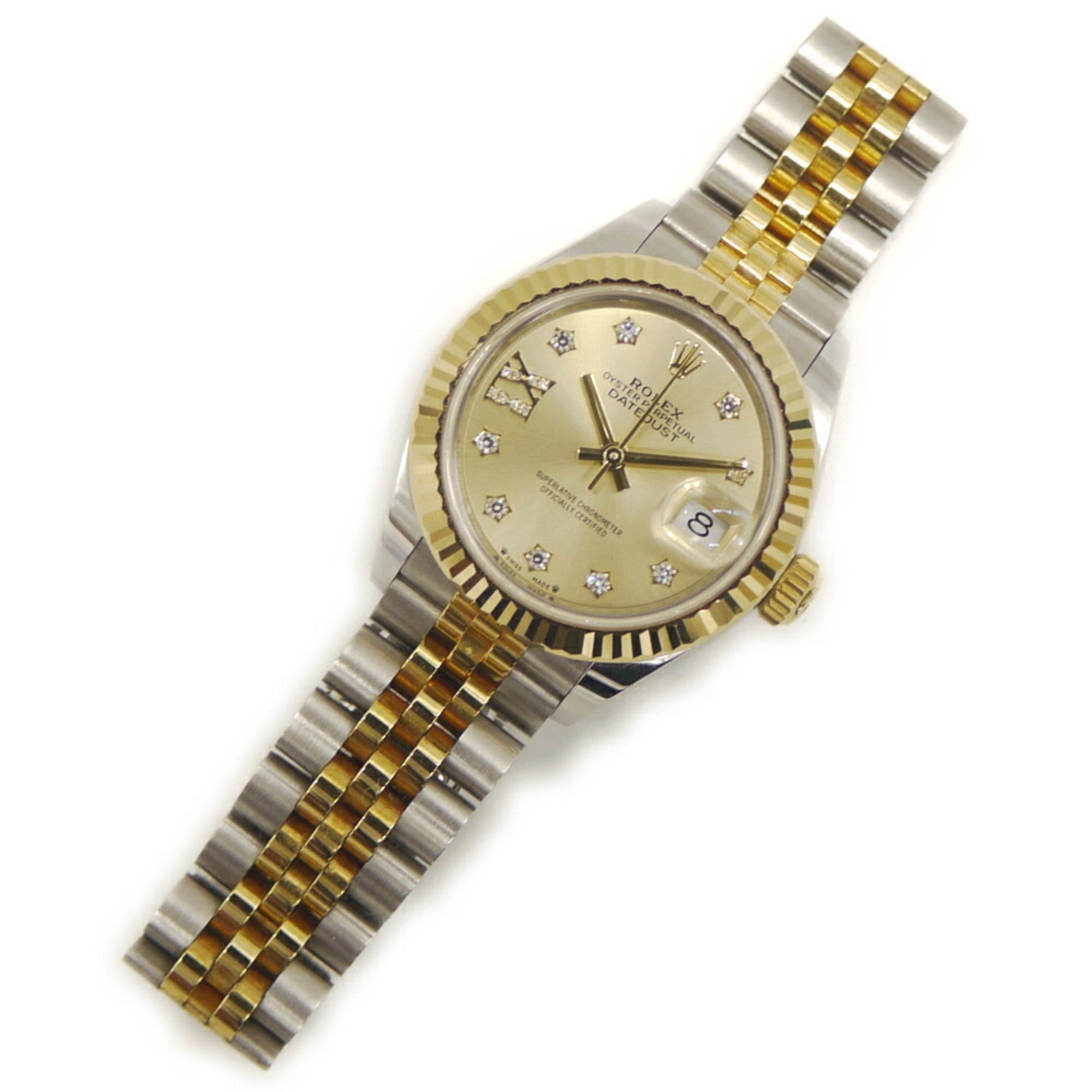 ROLEX Datejust 28 279173G Automatic Stainless Steel/Yellow Gold Star Diamond Dial Ladies Watch