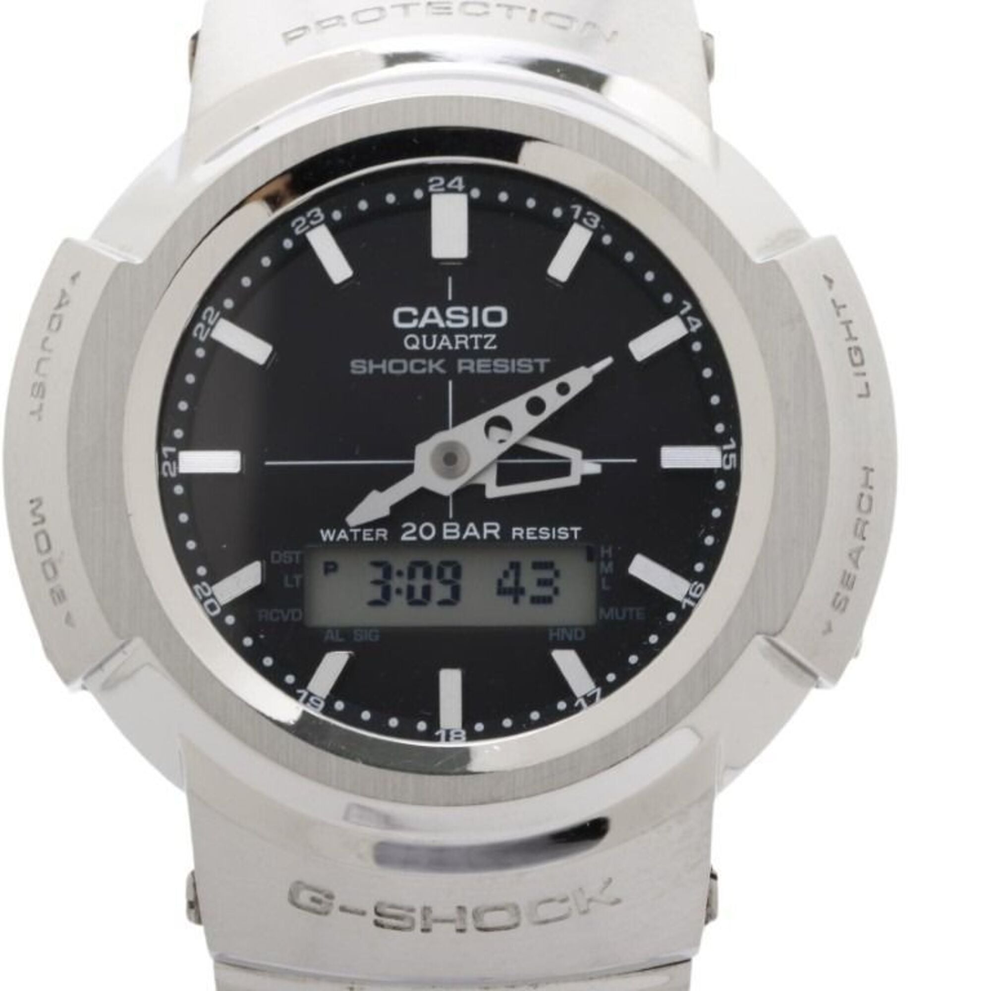 Montre Casio G-SHOCK FULL METAL série AW-500, modèle AWM-500D-1AJF Noir, cadran de 44 mm