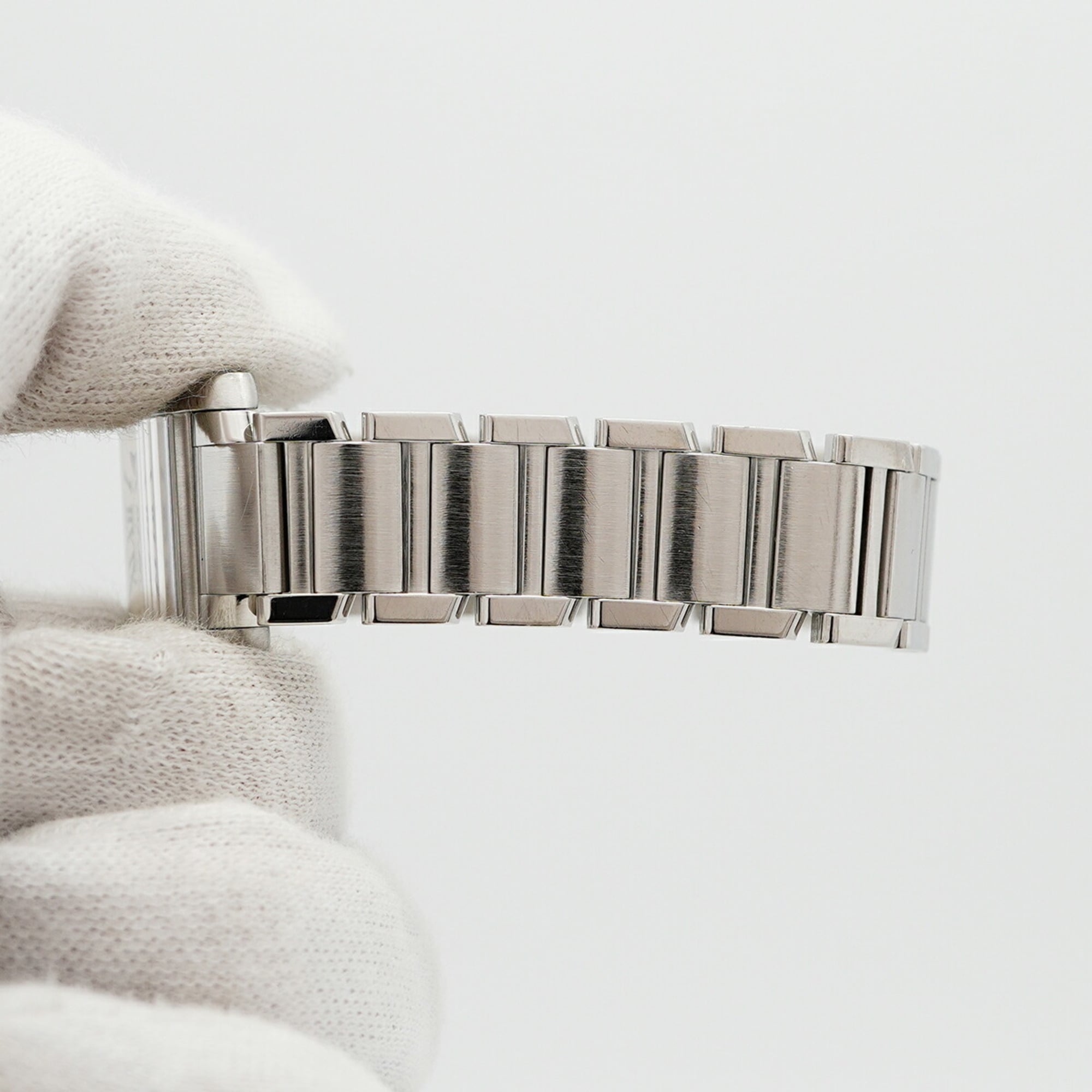 Cartier Tank Française SM W51008Q3 Damenuhr Elfenbein Zifferblatt