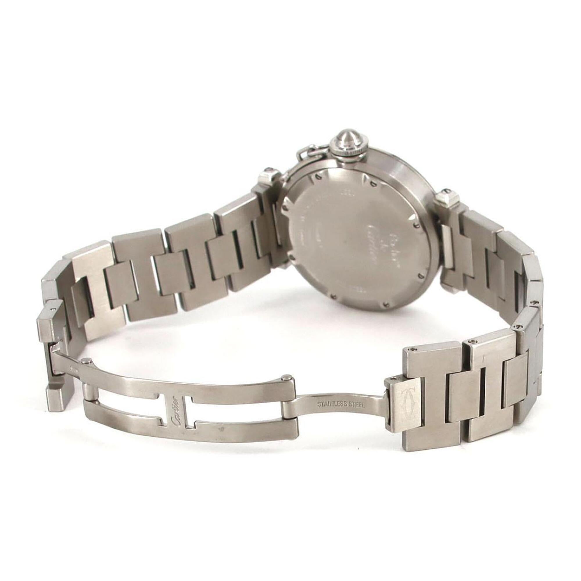 Cartier Pasha C GMT Grande Date W31049M7 Stainless Steel Automatic Watch
