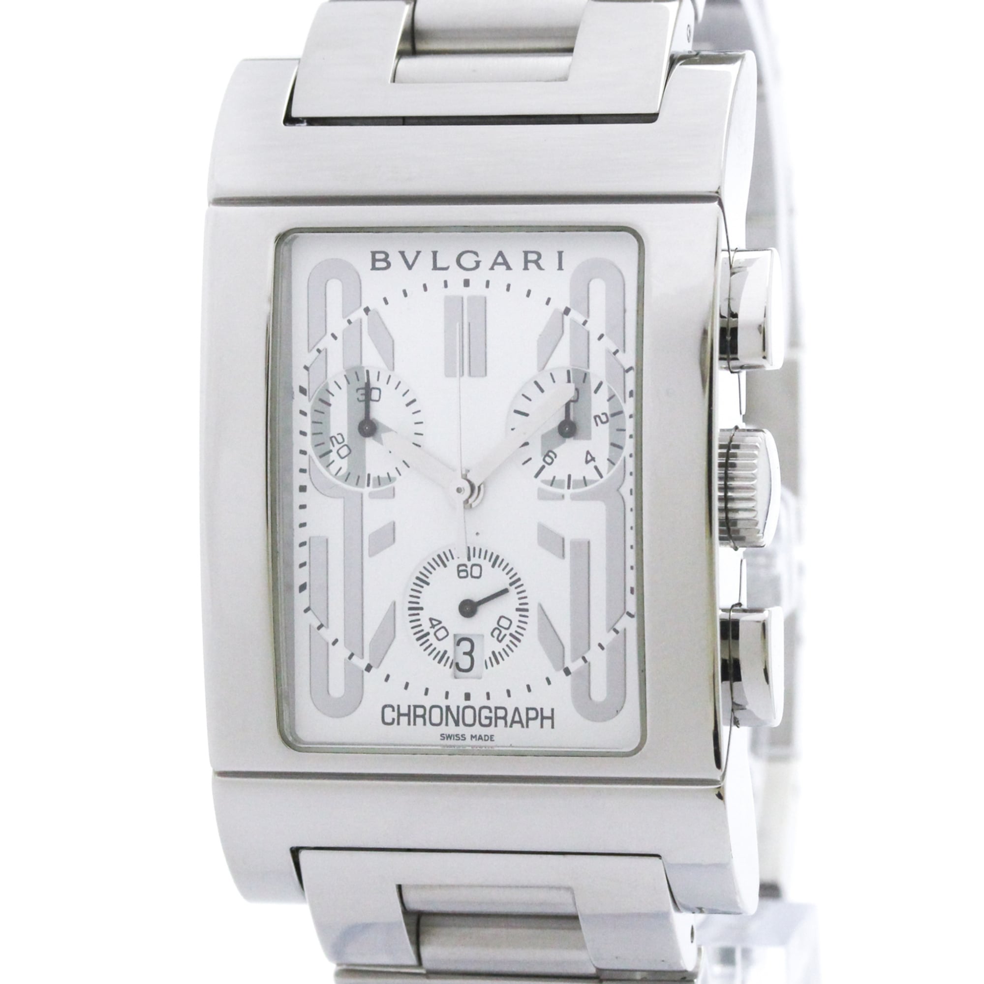 Bulgari Rettangolo RTC49S White Dial 49mm Watch