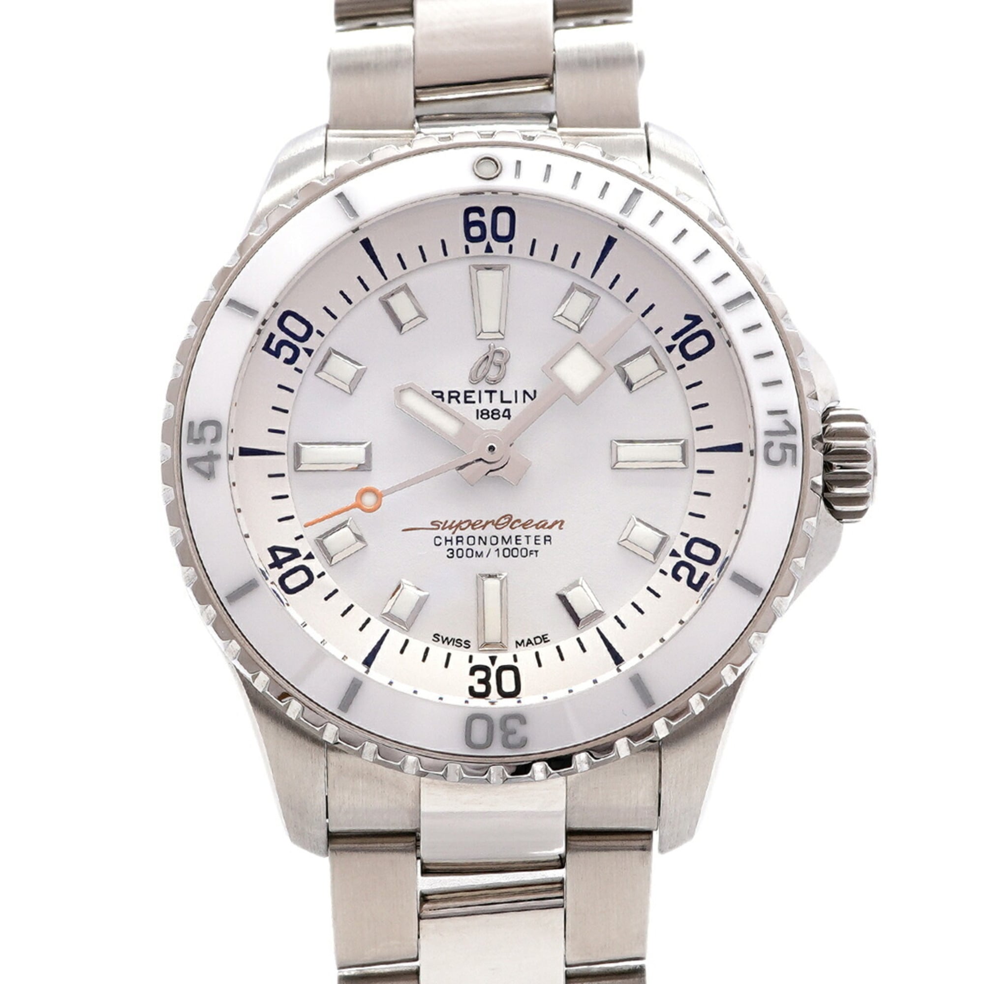 Breitling Superocean A17377 White Dial 36mm Watch