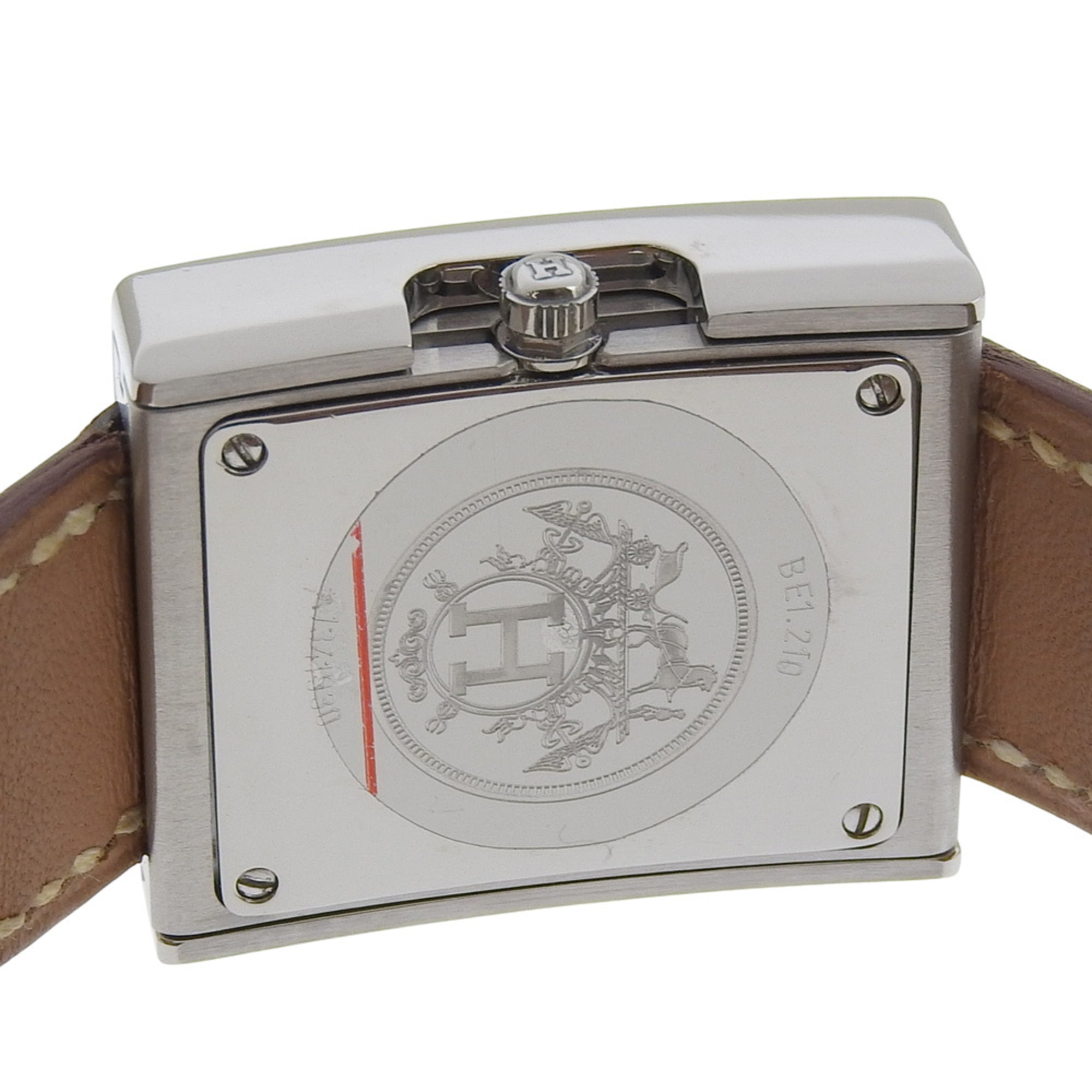 Montre-bracelet Hermes BE1.210, acier inoxydable, Quartz, analogique, cadran Blanc, montre pour femme
