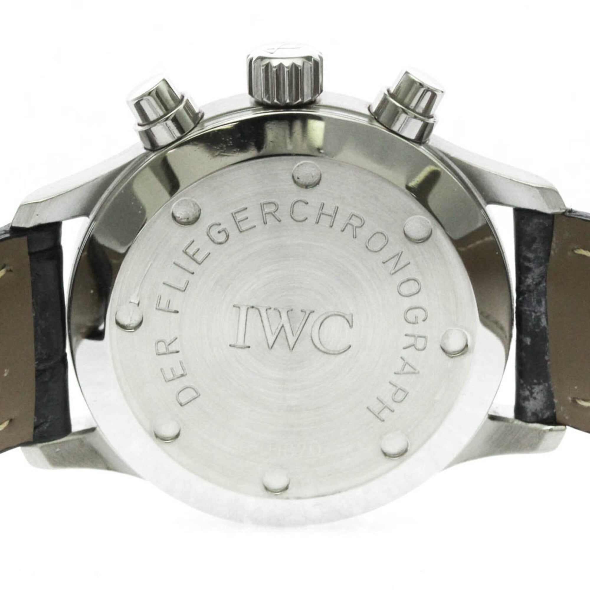 Montre IWC Flieger Quartz en acier inoxydable pour homme, modèle habillé/formel IW374101