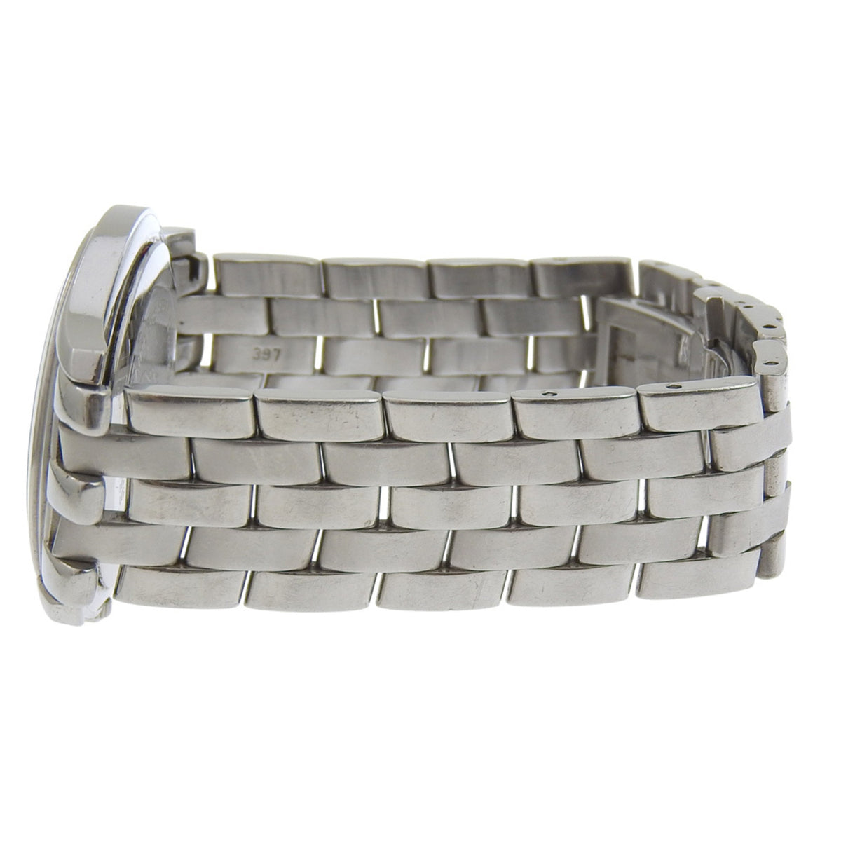 Gucci 5500M Stainless Steel Watch, Silver, Quartz, Analog Display, Silver Dial, Women's Watch