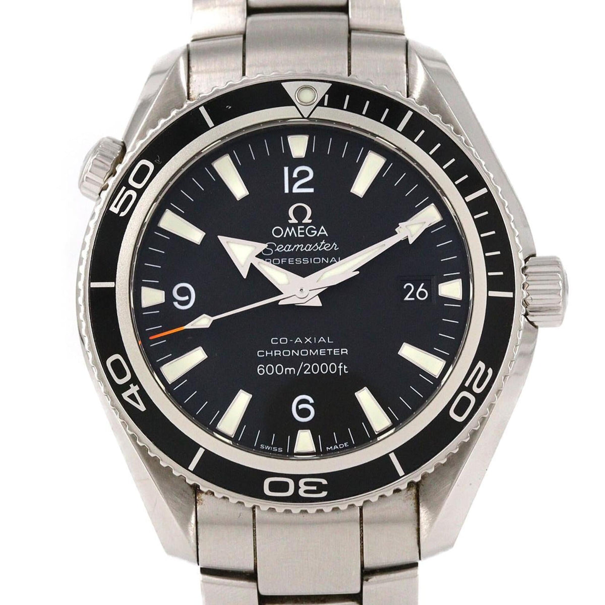 Omega Seamaster Planet Ocean 2201.5 horloge met zwarte wijzerplaat, 42 mm