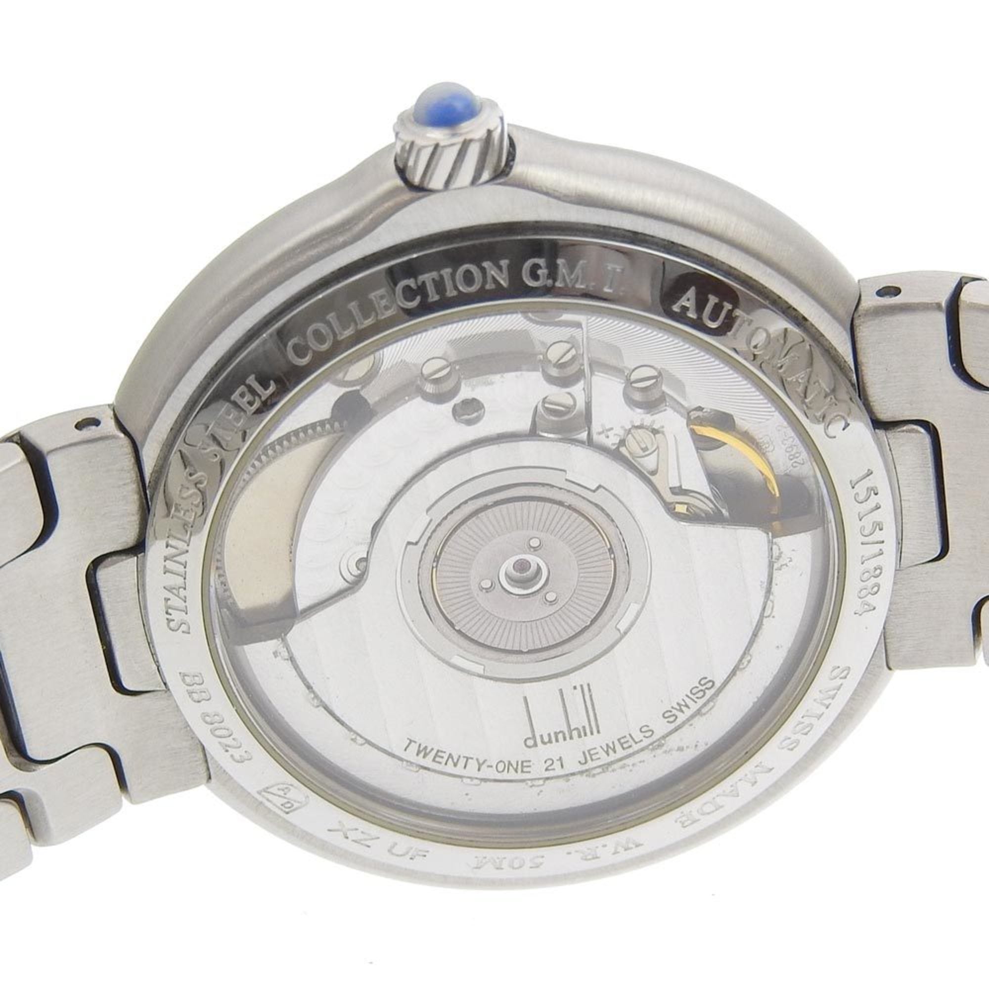 Dunhill Millennium GMT Uhr 1844 Limitierte Auflage BB8023 Edelstahl Automatik Weiß Zifferblatt Damenuhr I120224036